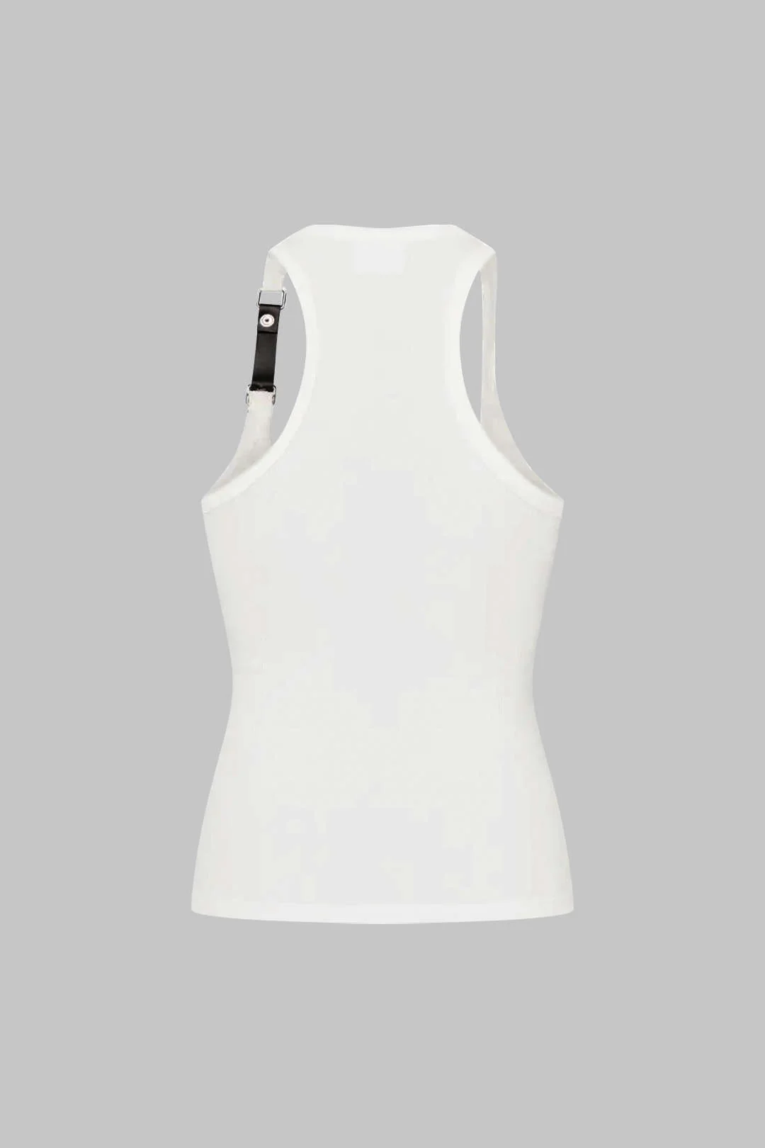 Metallic Decor Ribbed Tank Top - Weenar