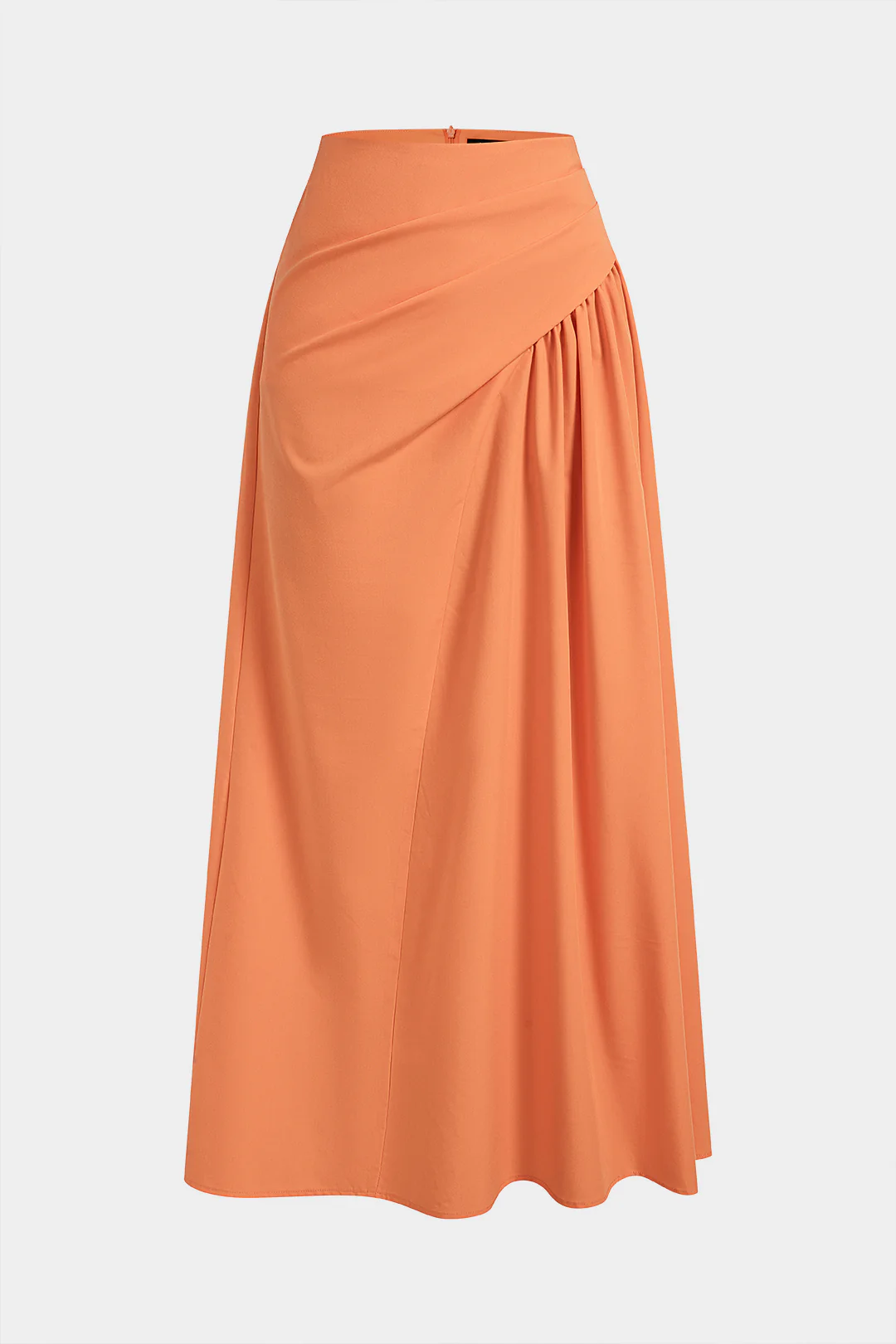 Ruched Zipper Asymmetrical Skirt - Weenar