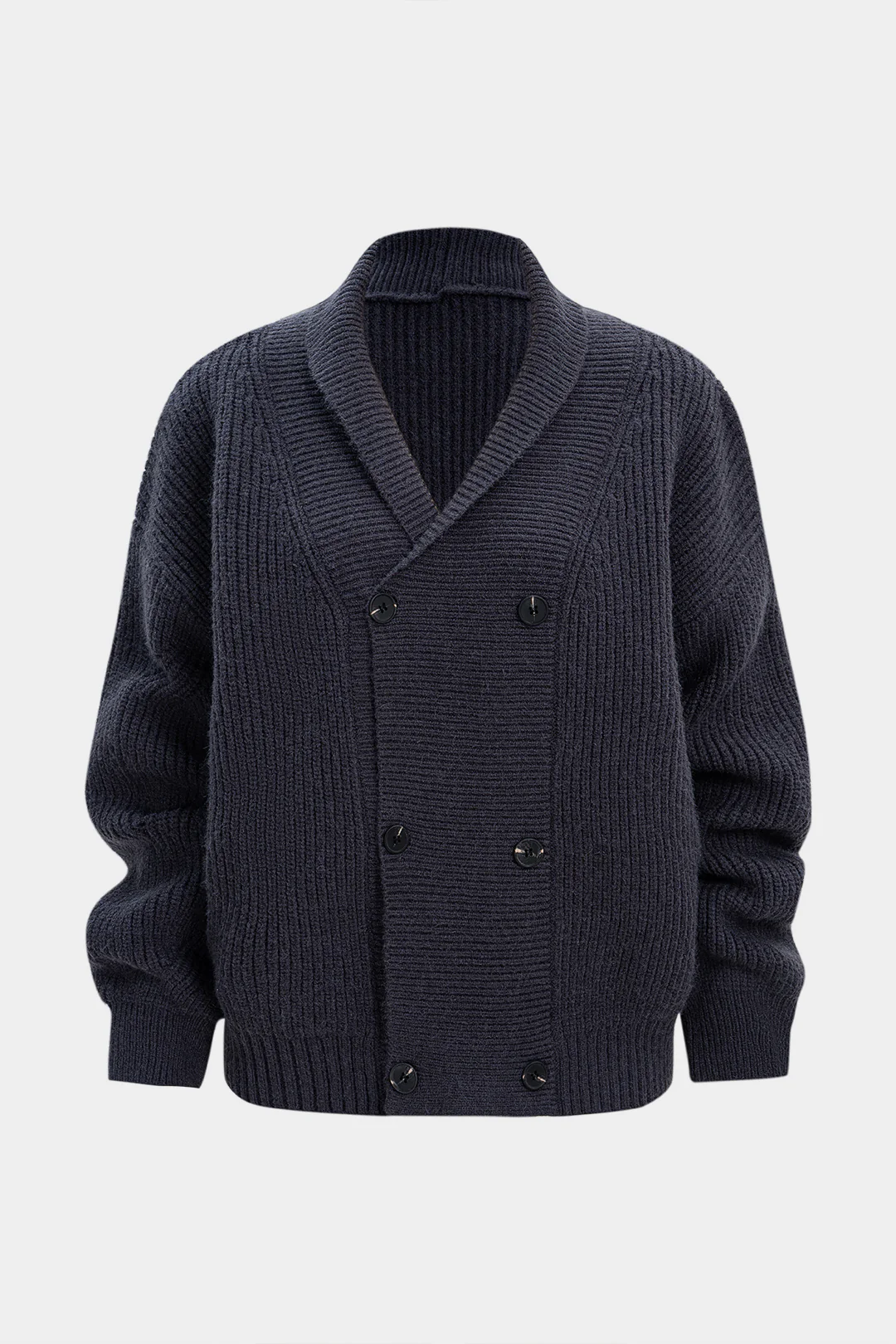 Knit Double-Breasted Cardigan - Weenar