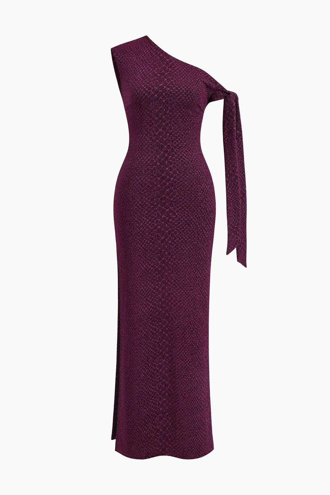 Asymmetrical Sleeveless Tie Knot Maxi Dress - Weenar