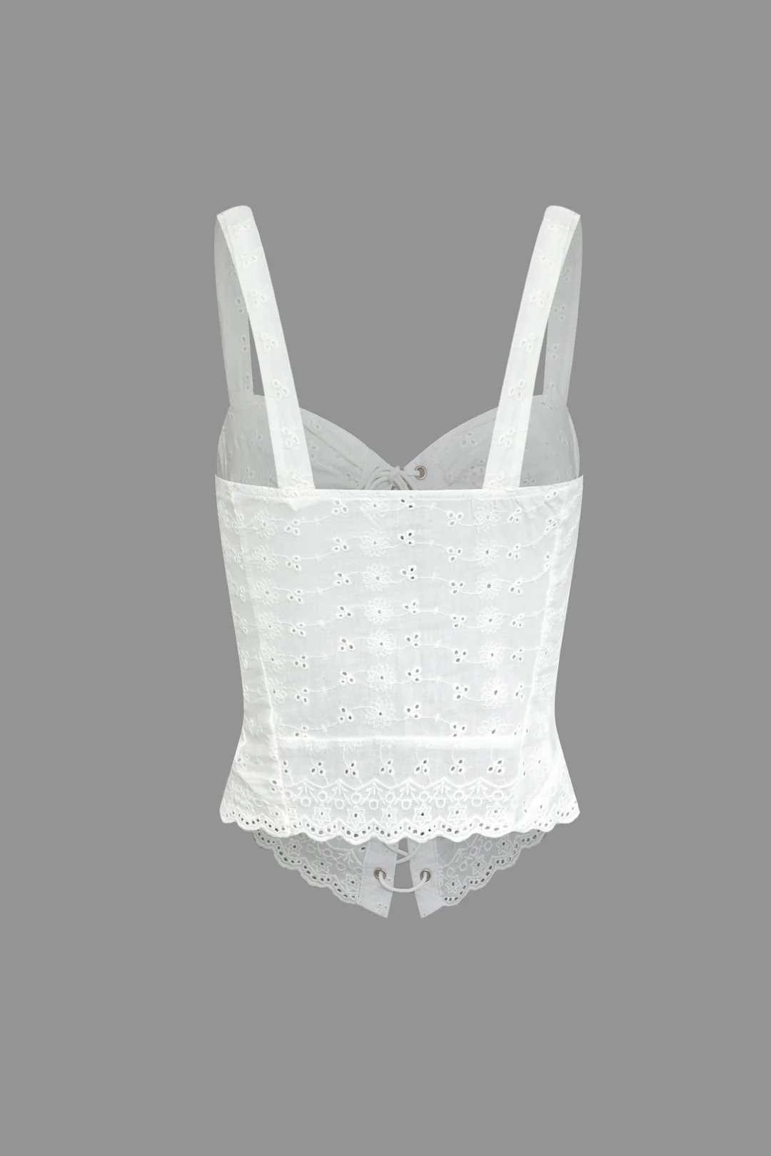 Asymmetrical Tie-Up Hollow Out Cami Top - Weenar