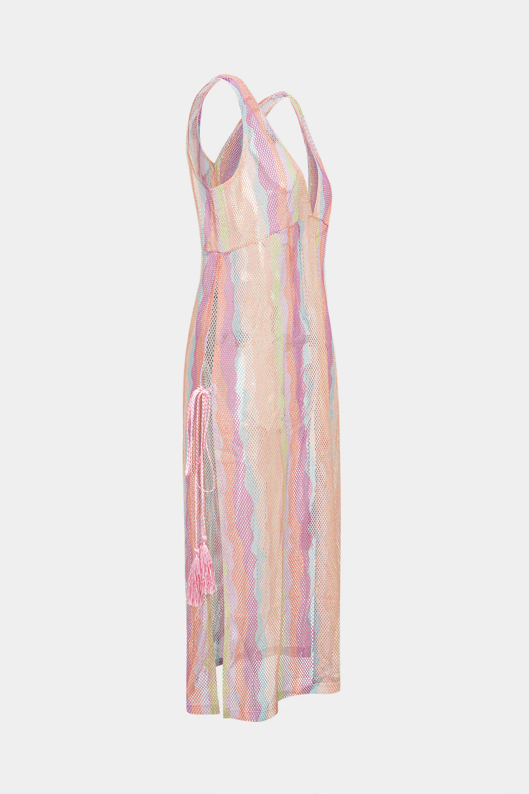 V-Neck Cut Out Tie-Up Cover Up - Weenar