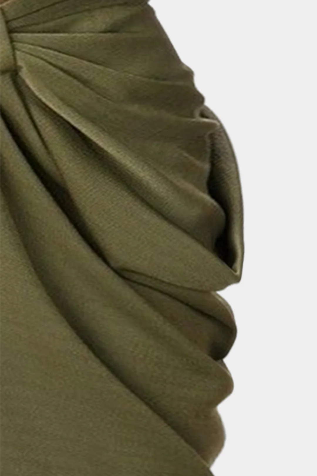 Ruched Zipper Mini Skirt - Weenar