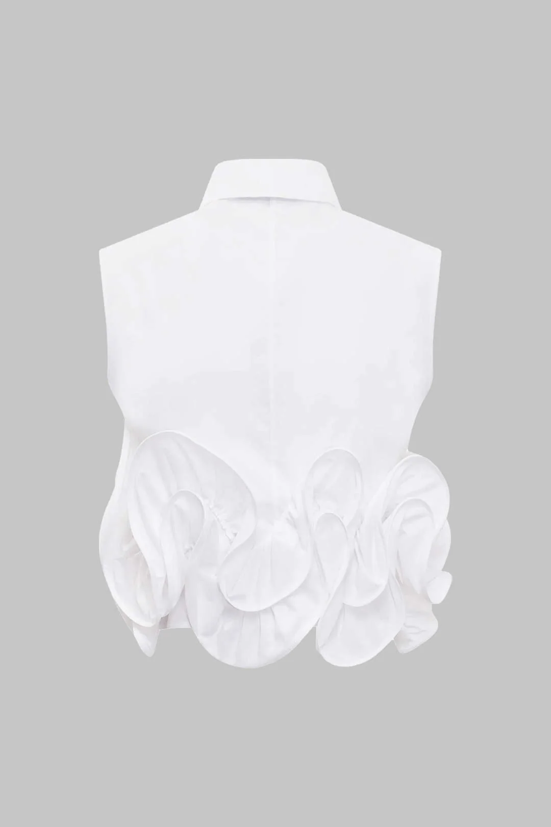 Button Ruffle Ruched Tank Top - Weenar