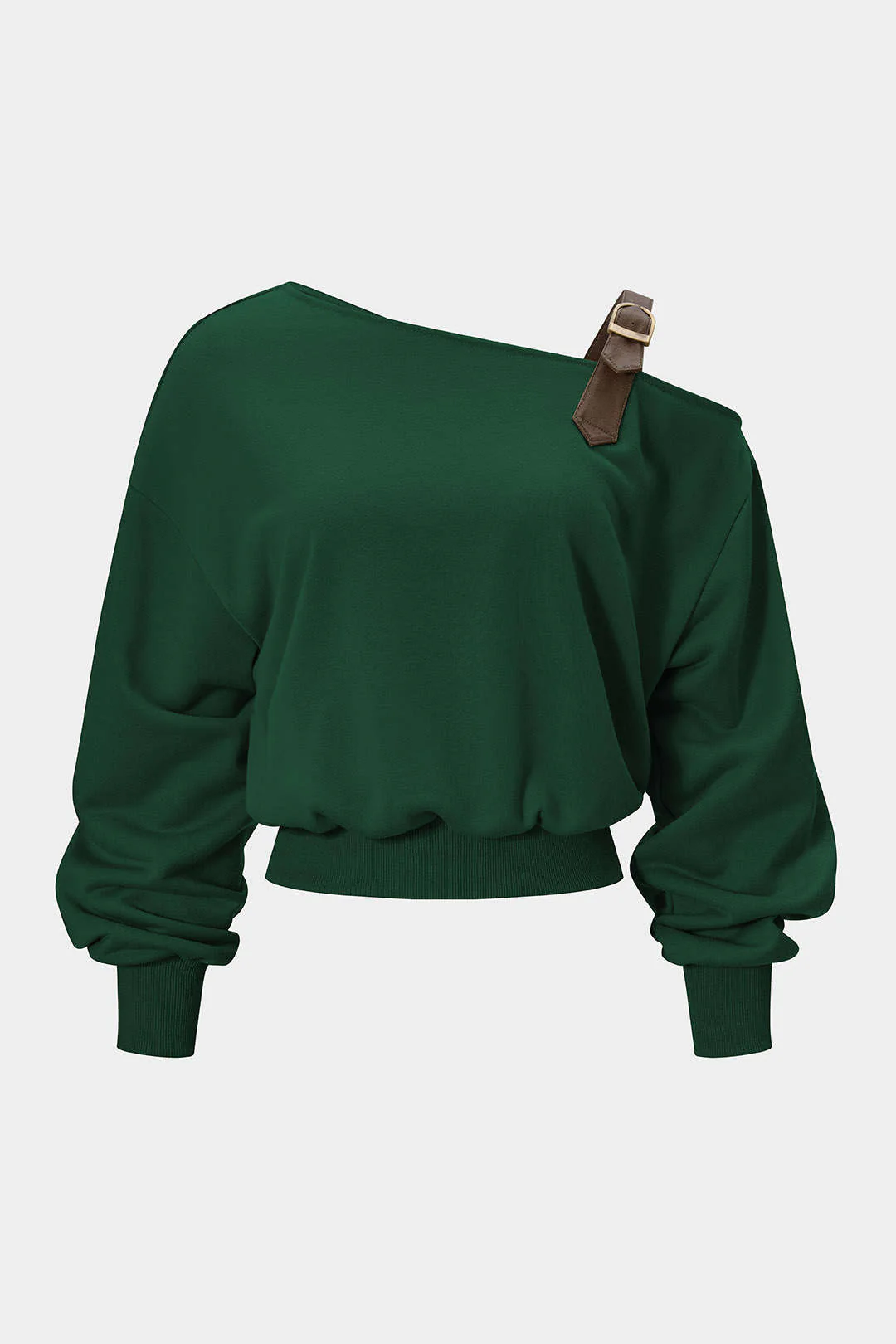 Plus Size Patchwork Asymmetrical Long Sleeve Sweatshirt - Weenar