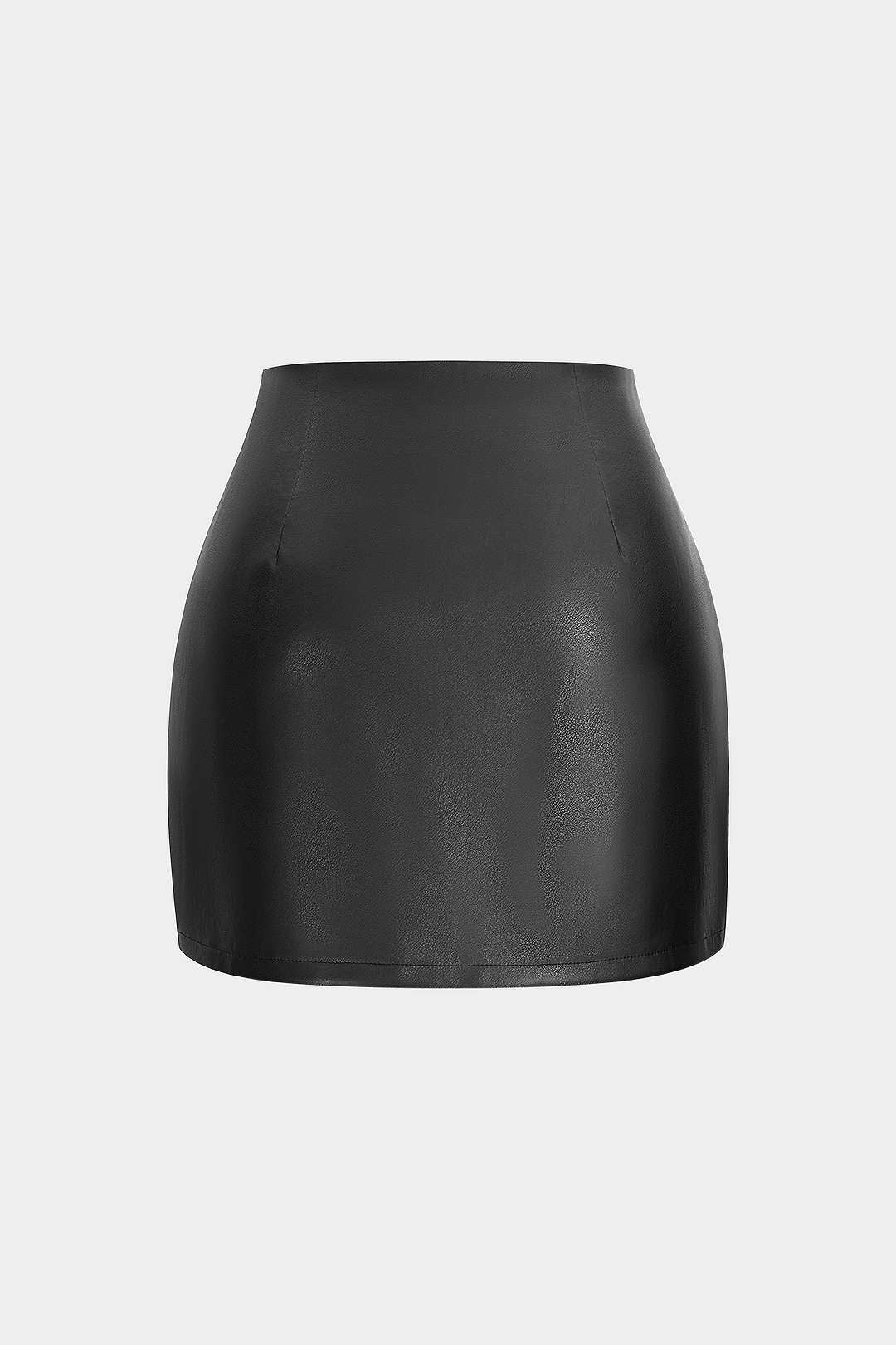 Faux Leather Eyelet Skirt - Weenar