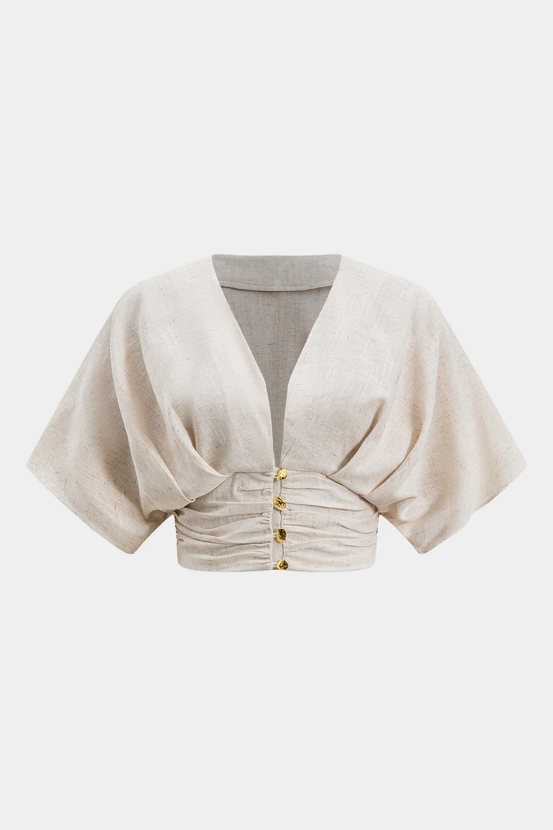 Linen Metallic Short-Sleeve Shirt - Weenar
