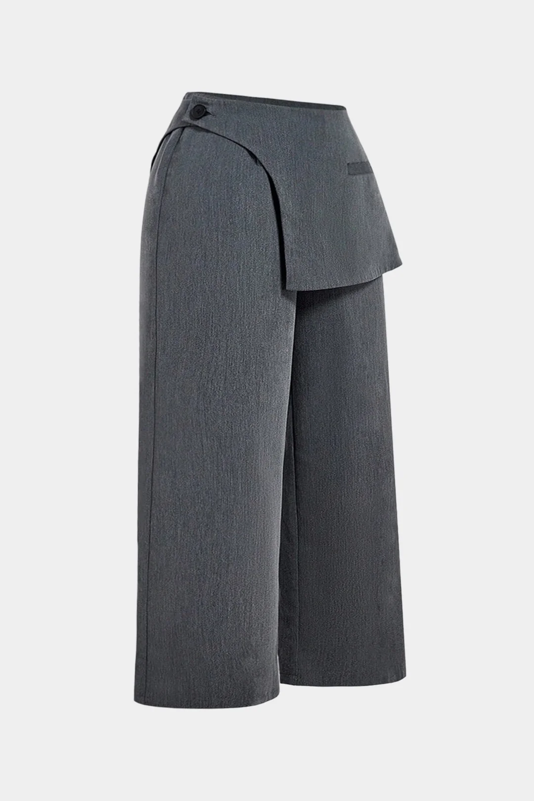 Plus Size Asymmetrical Wide Leg Pants - Weenar