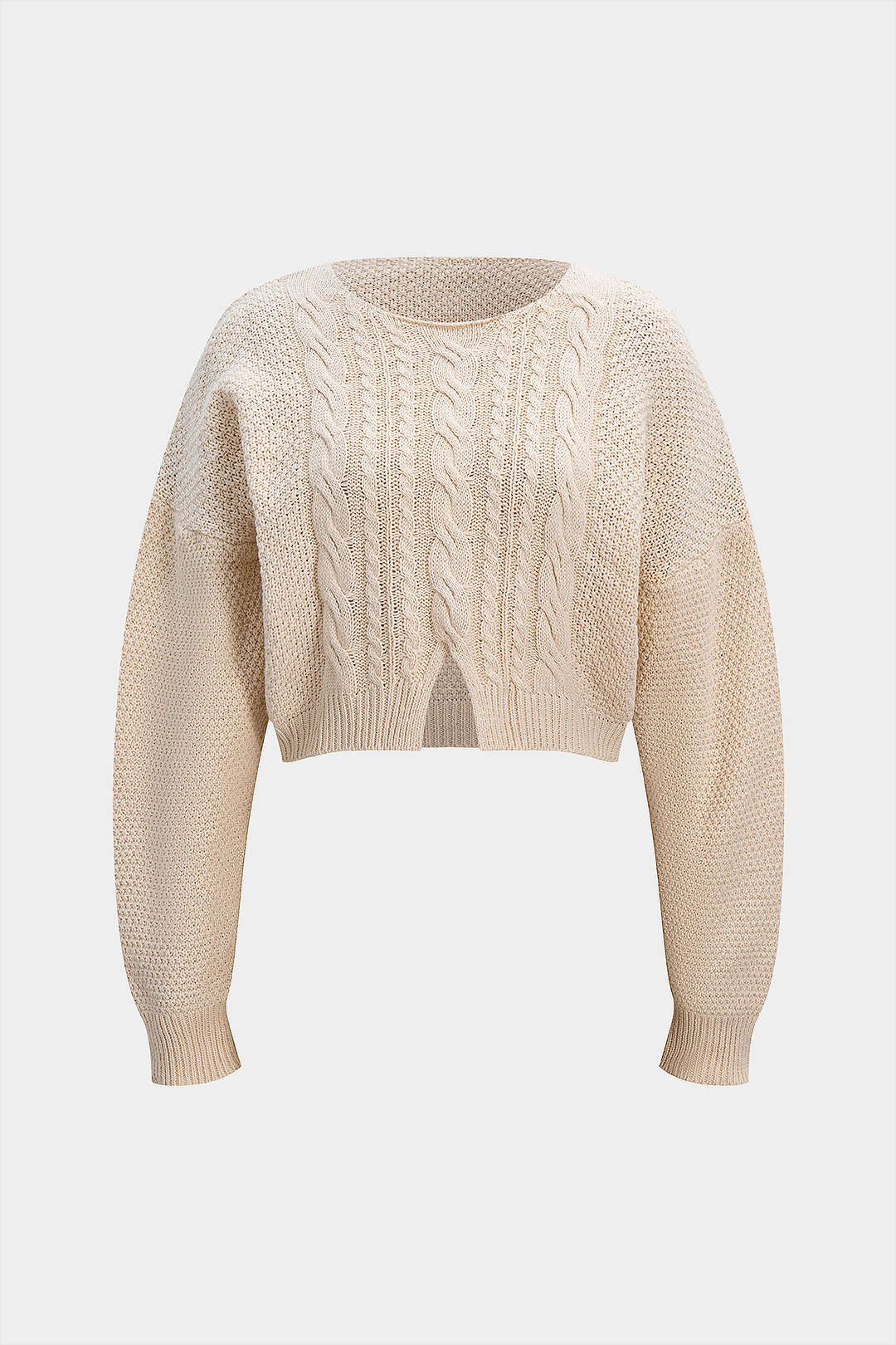 Cable Knit Long-Sleeve Top - Weenar