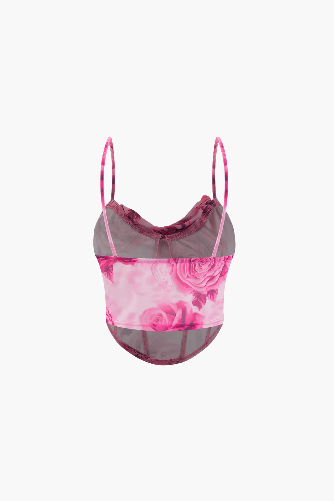 Floral Print Corset Backless Cami Top - Weenar