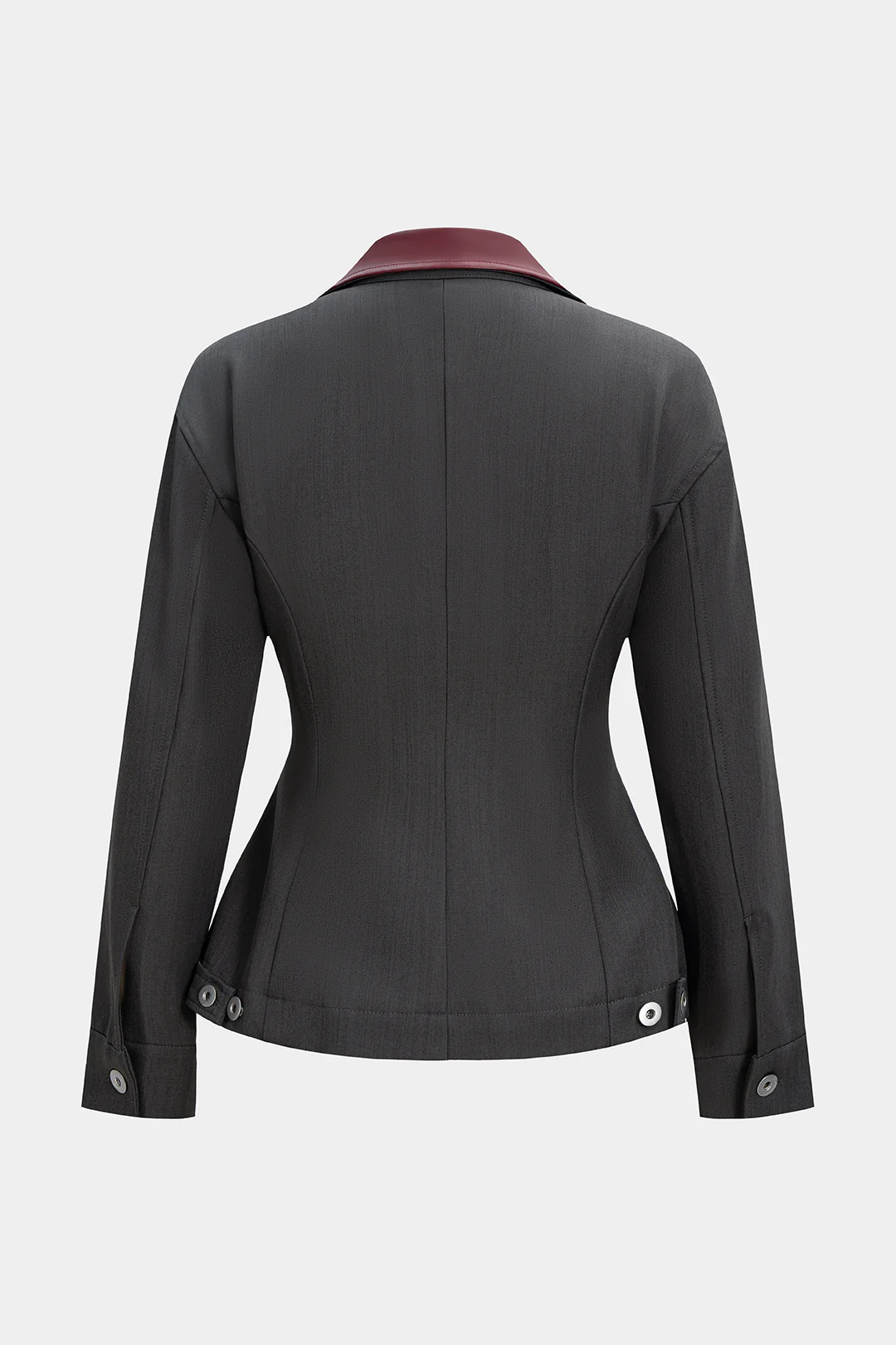 Patchwork Zipper Leather Jacket American Retro Design - Weenar