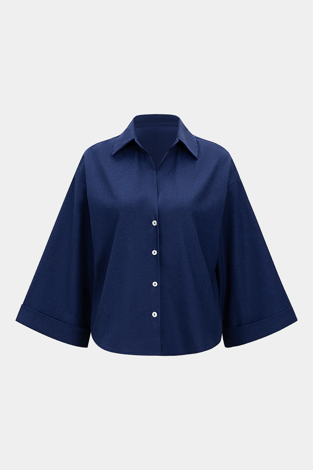 Linen Button Long-Sleeve Top - Weenar