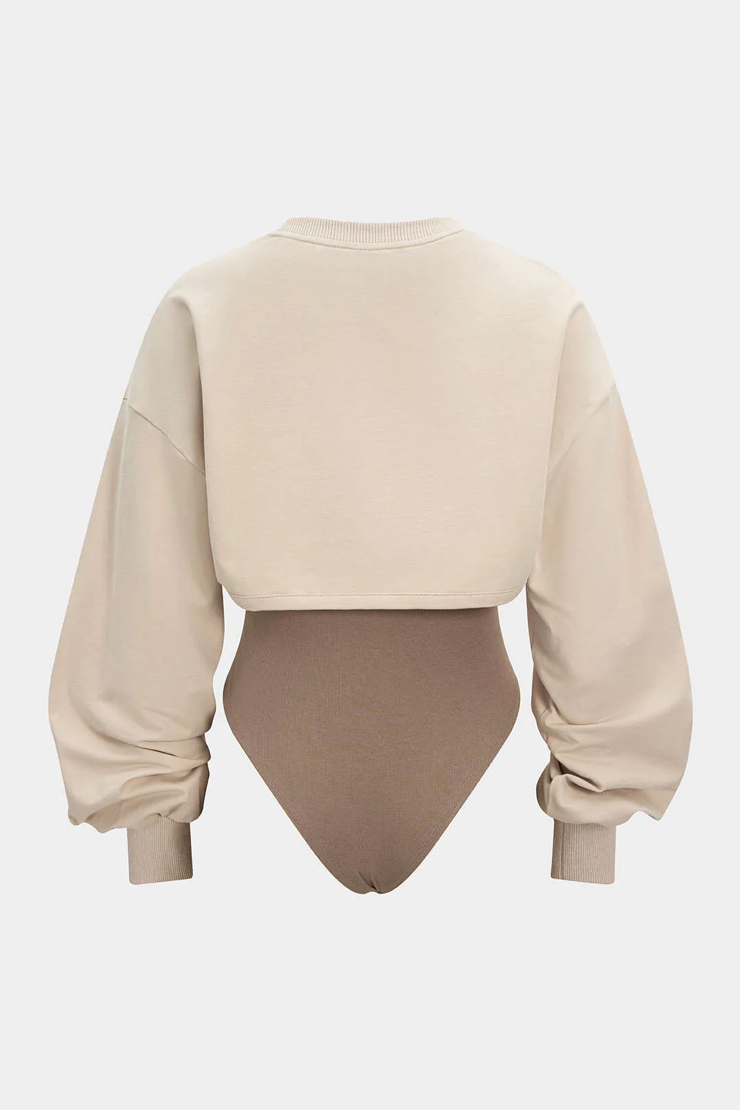 Contrast Two-Piece Long Sleeve Bodysuit - Weenar
