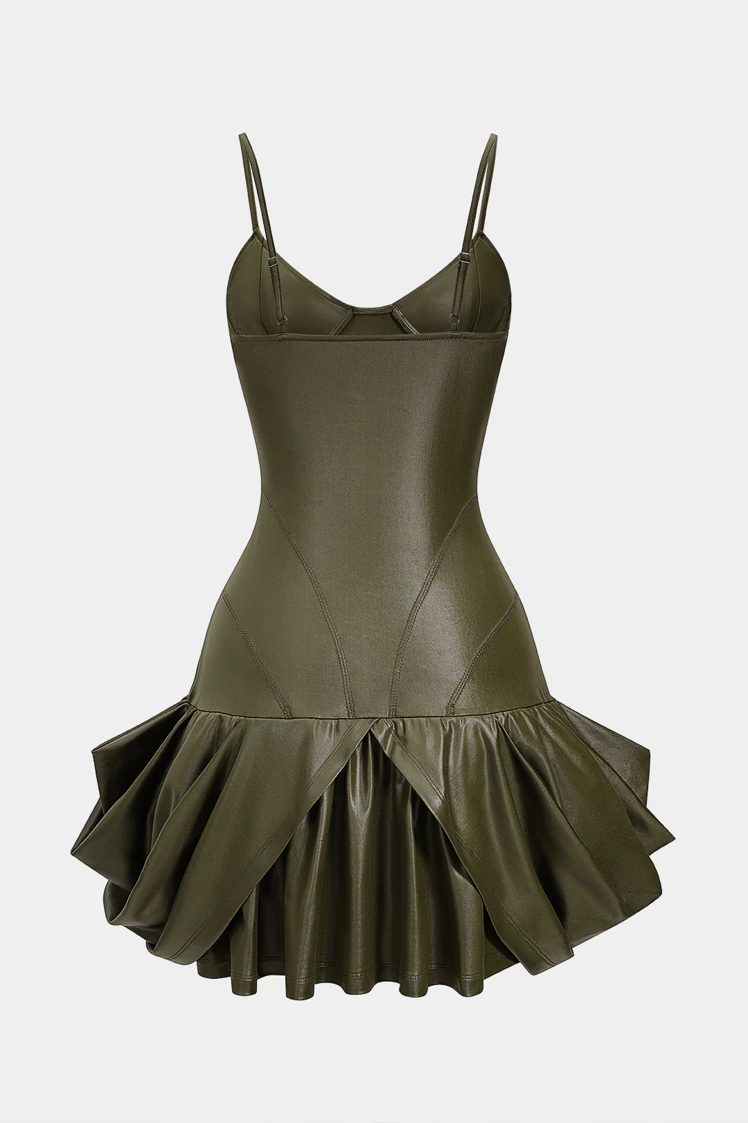 Ruched Slip Sleeveless Mini Dress - Weenar