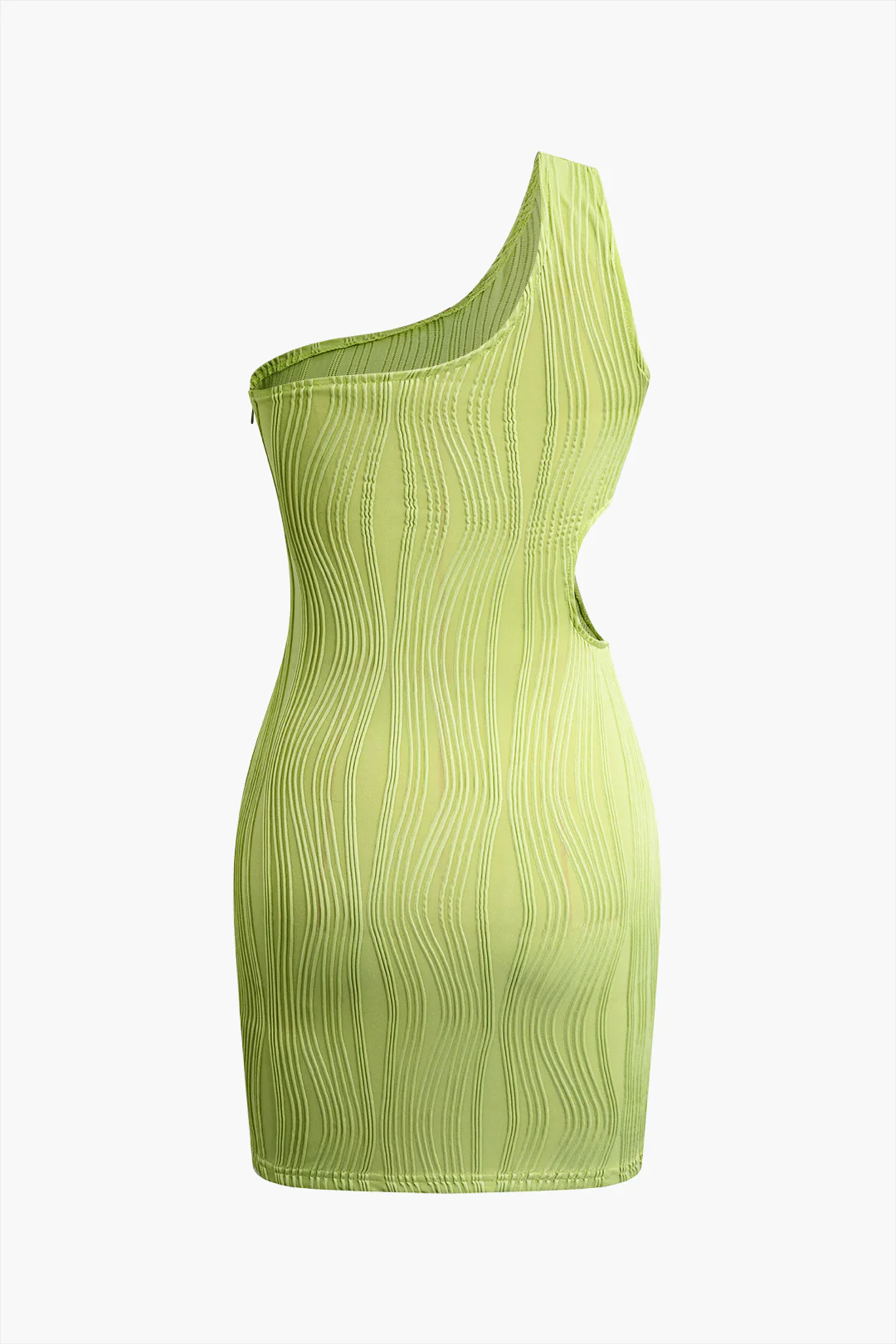 One-Shoulder Cut Out Sleeveless Mini Dress - Weenar