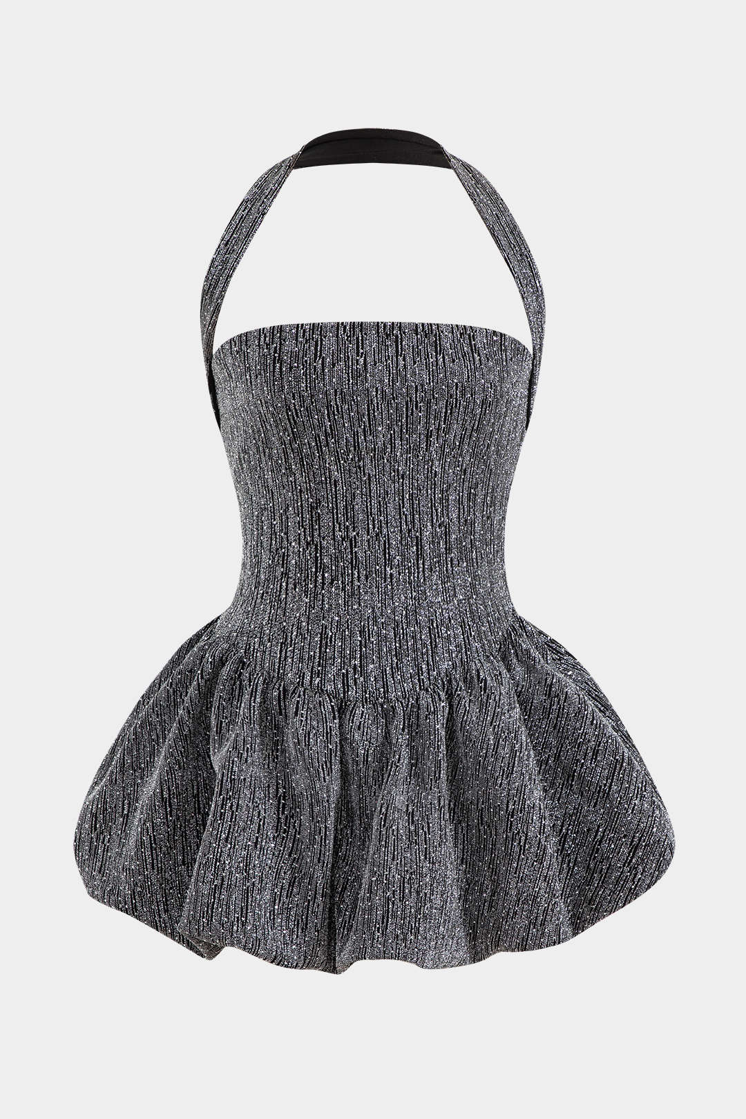 Halter Neck Sleeveless Mini Dress - Weenar