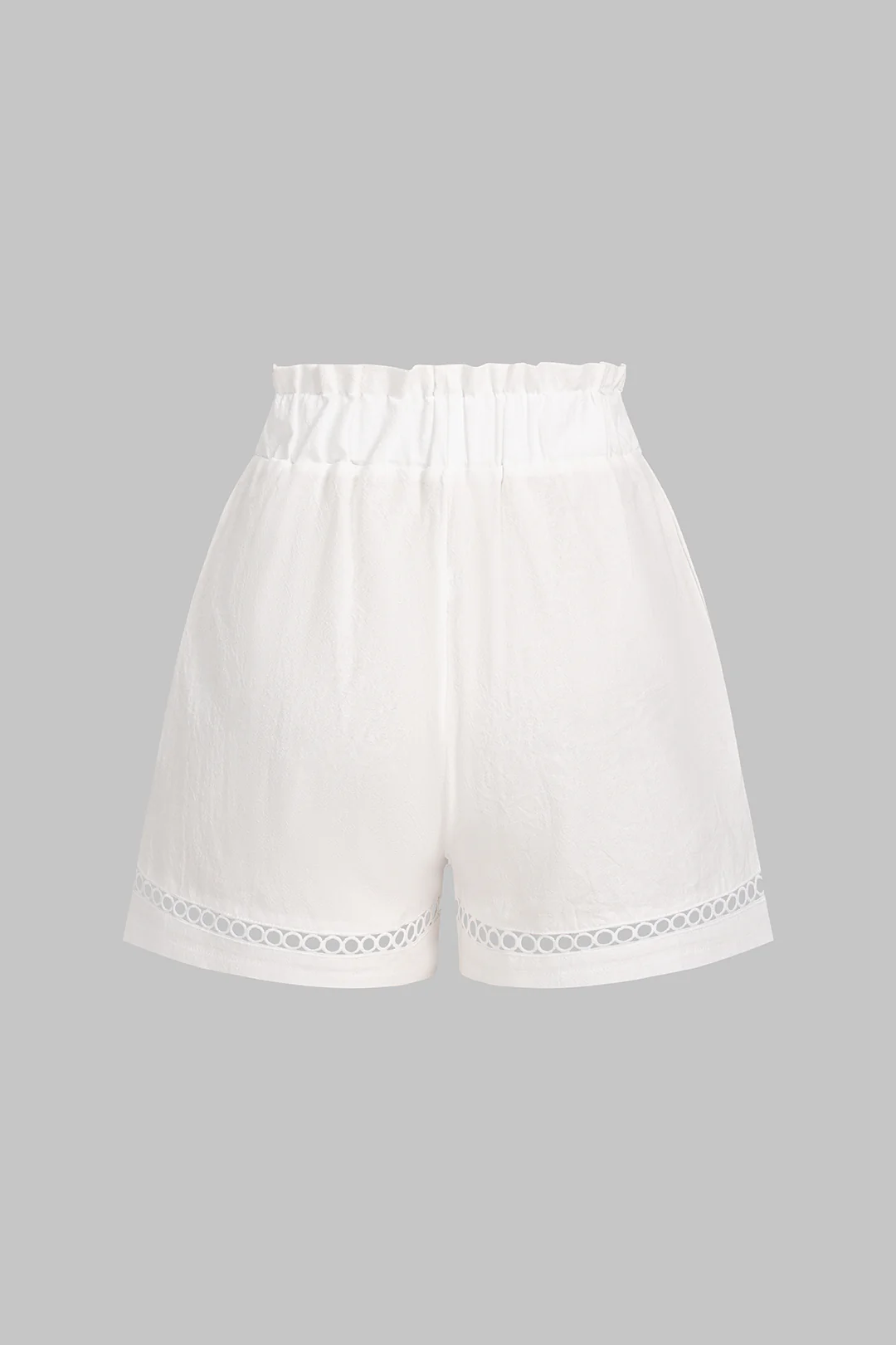 Hollow Out Drawstring Ruched Pocket Shorts - Weenar