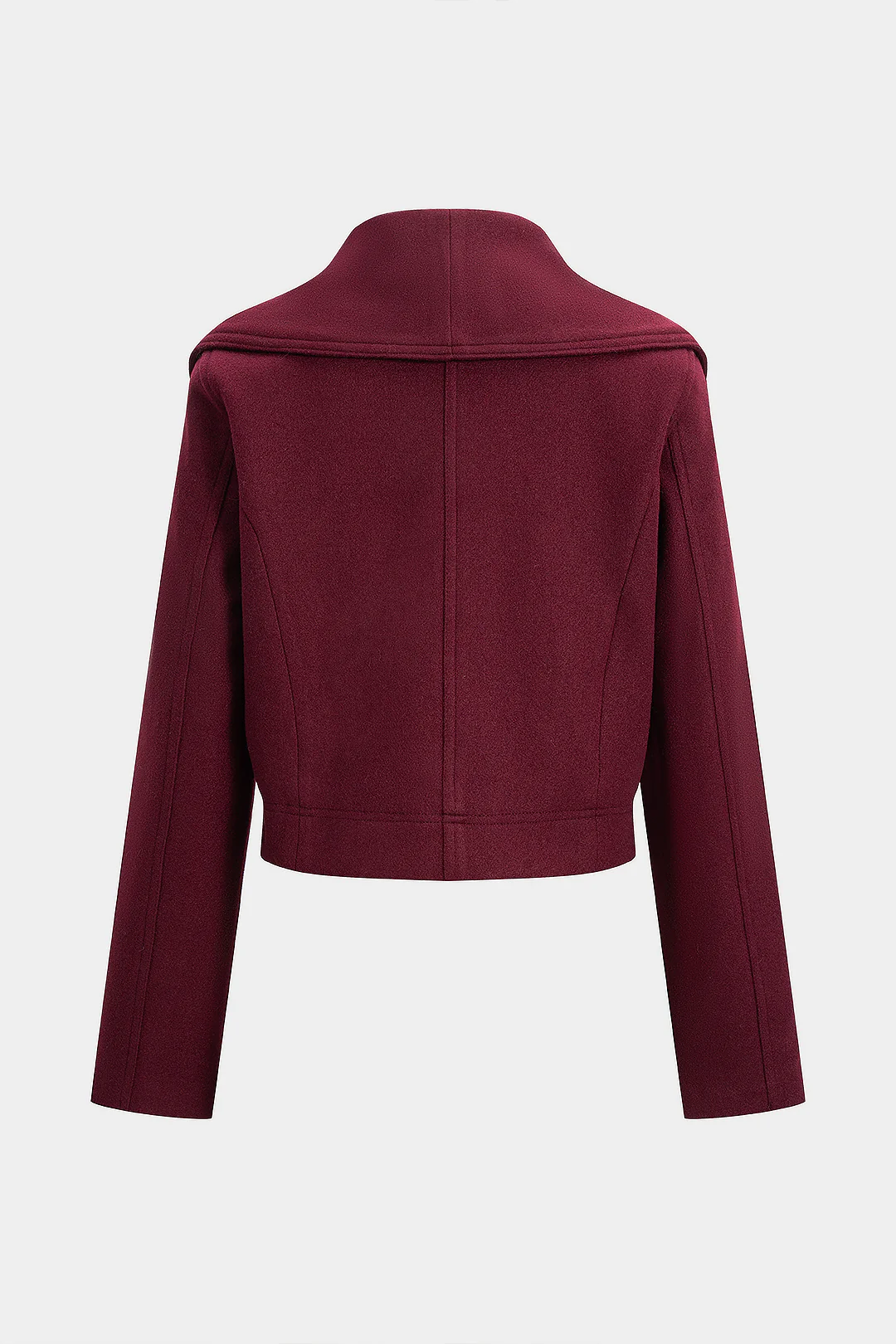 Woolen Textured Button Double Breasted Coat - Weenar