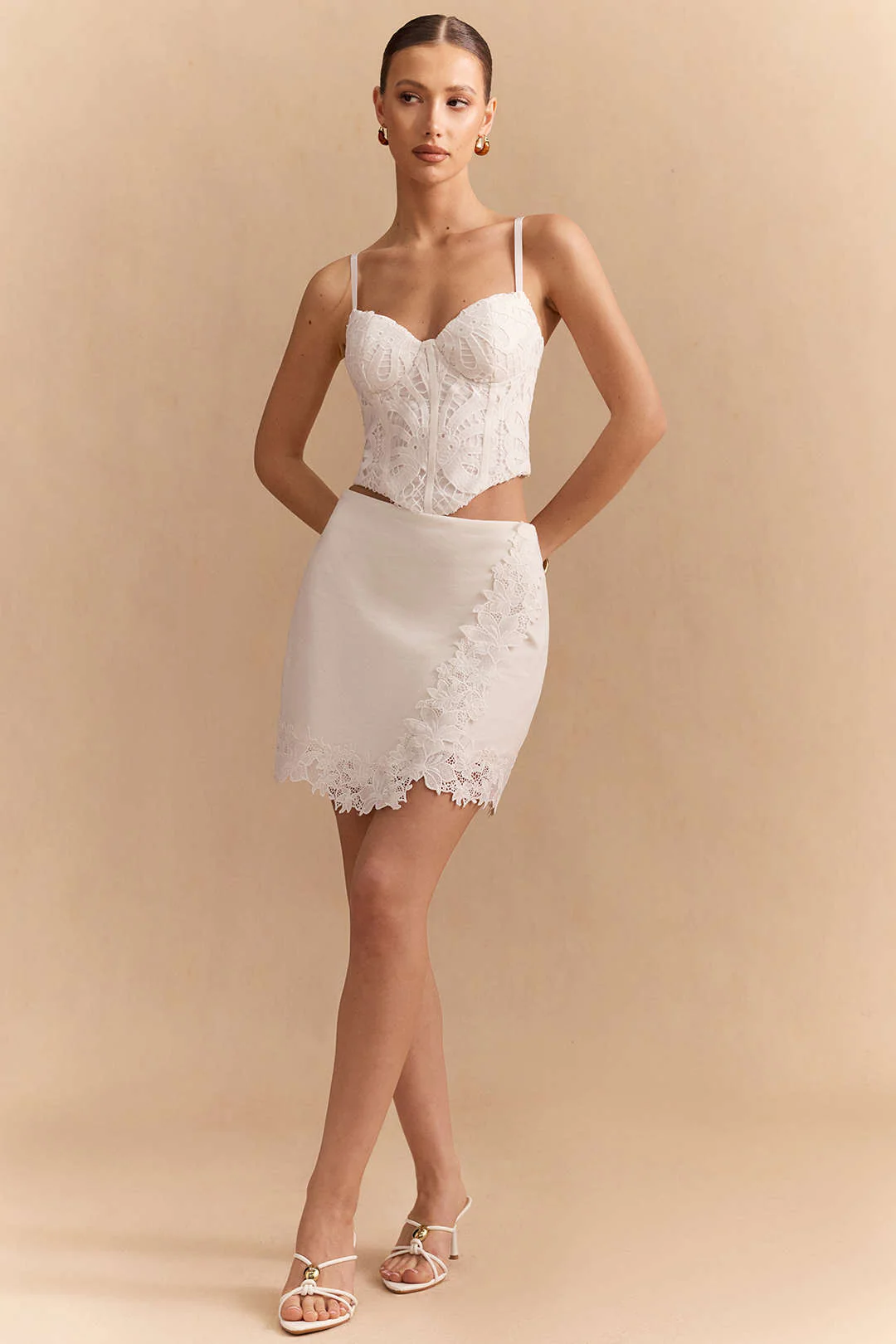 Lace Corset Zipper Cami Top - Weenar