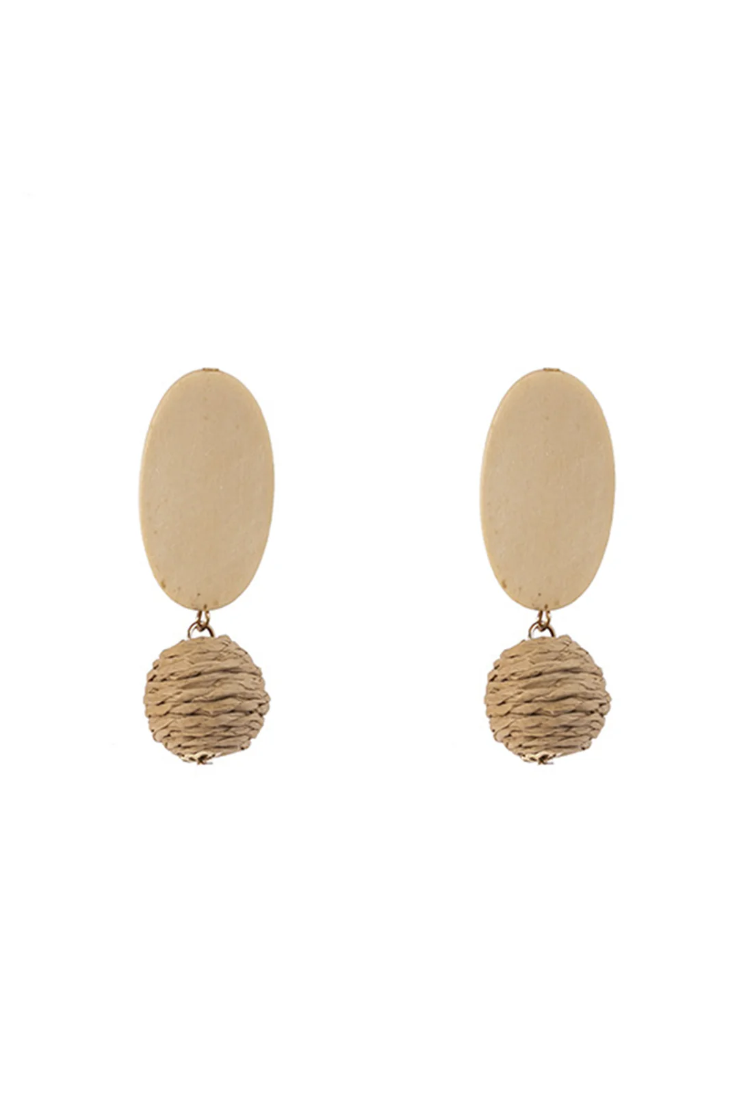 Wood Geometric Hollow Earrings - Weenar