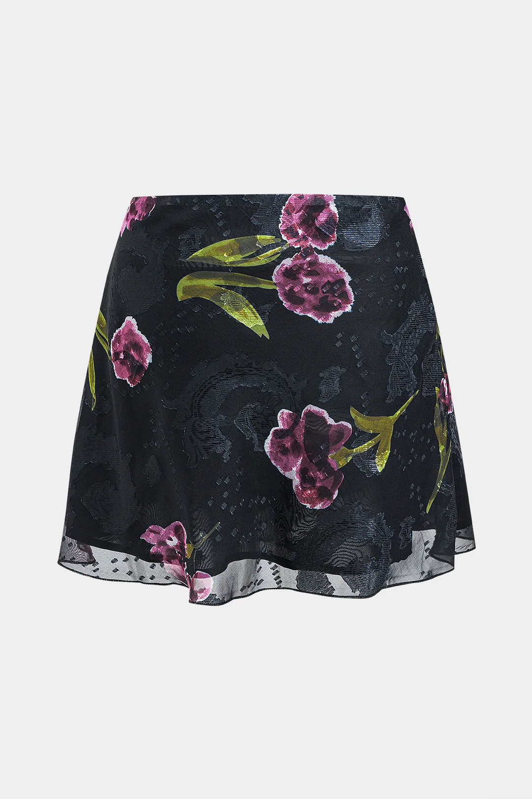 Floral Print Chiffon Skirt - Weenar