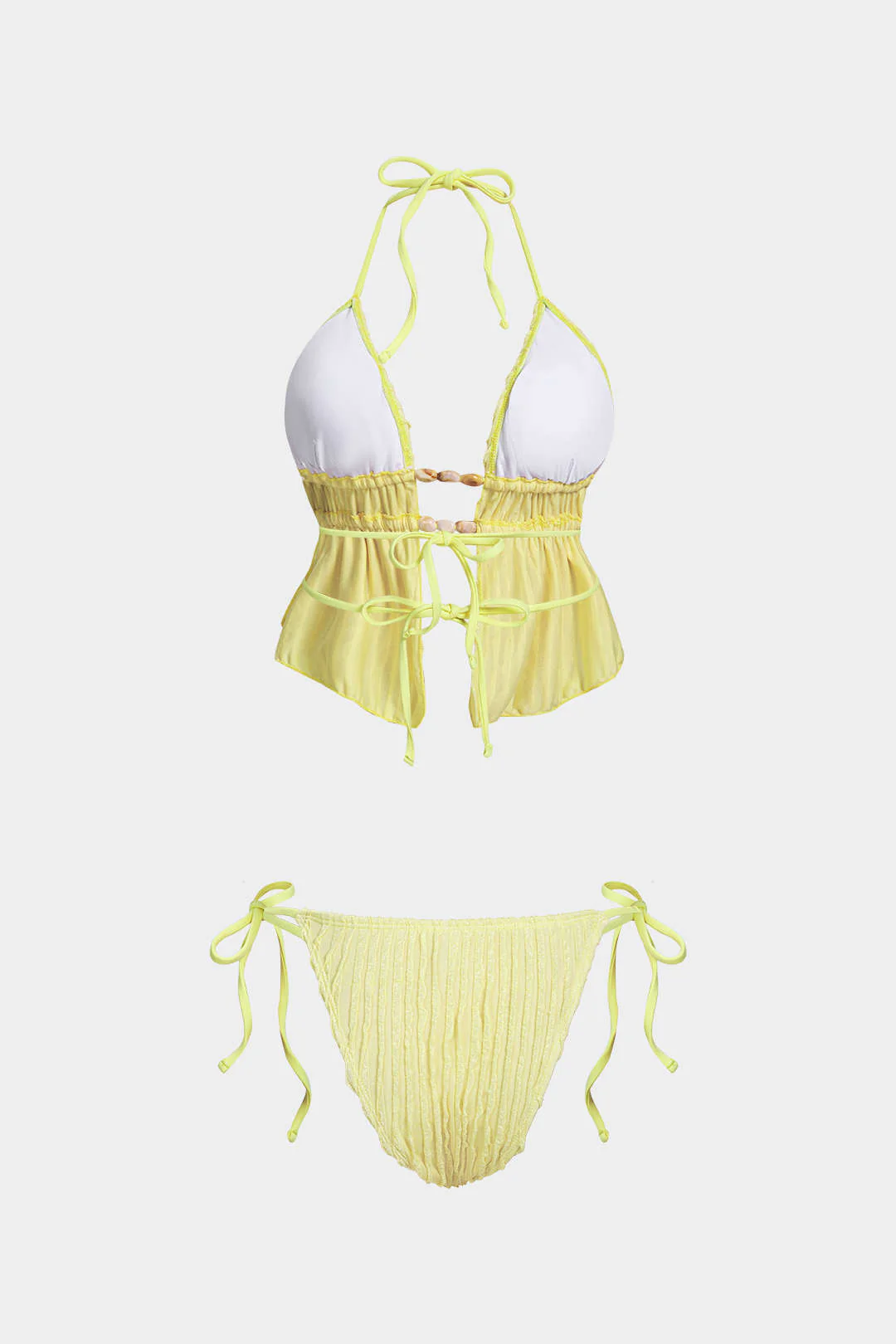 Halter Neck Tie-Up Bikini Set - Weenar
