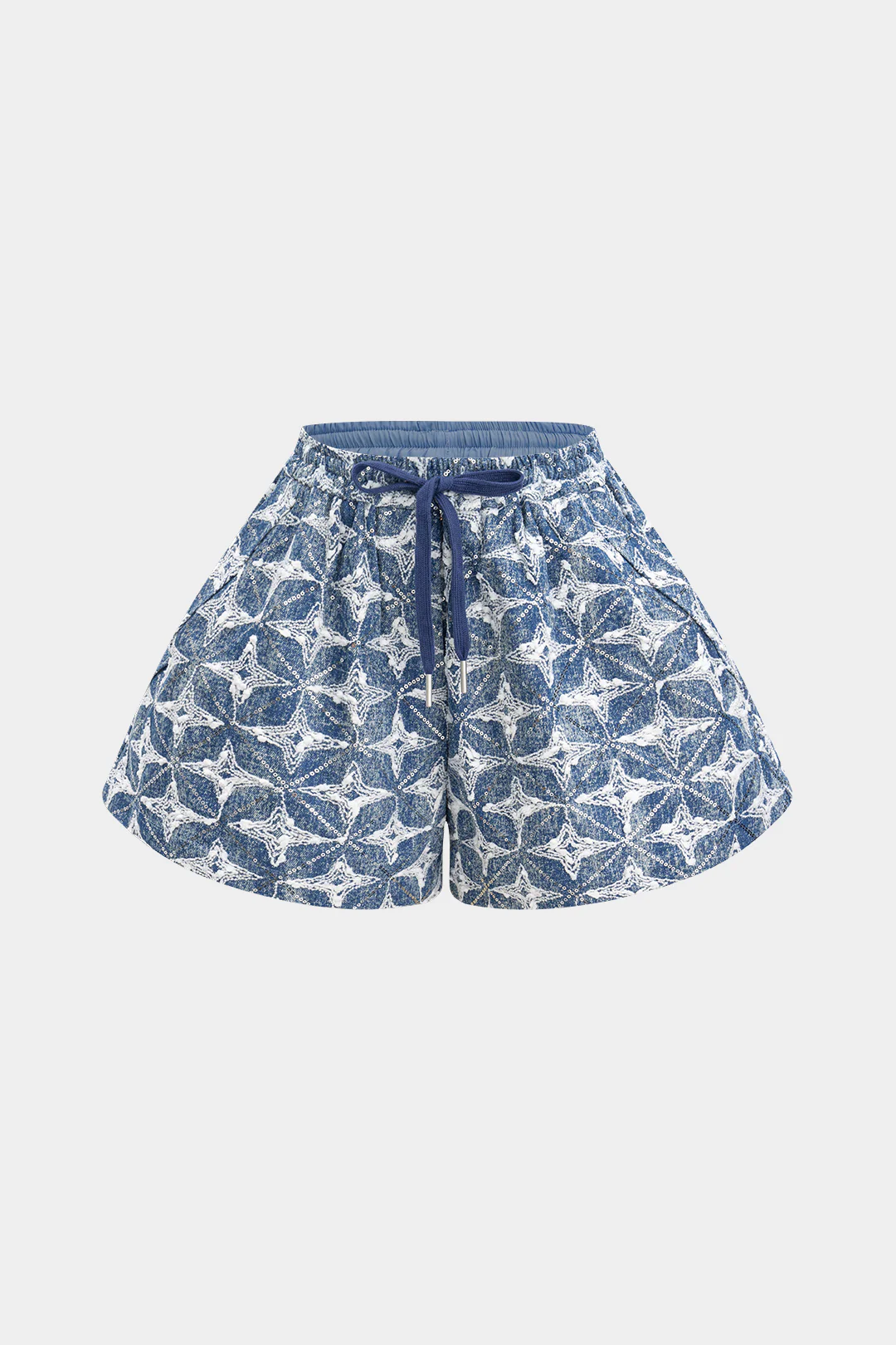 Denim Drawstring Shorts - Weenar