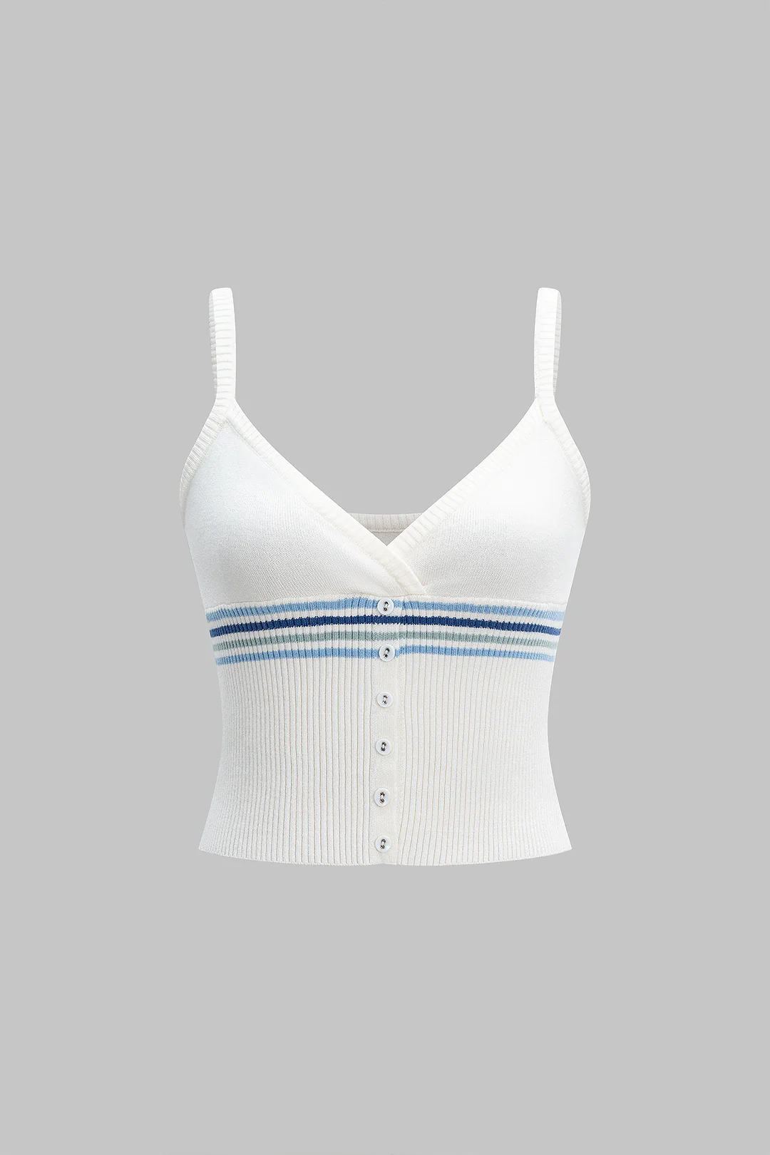 Knit Contrast Cami Top - Weenar