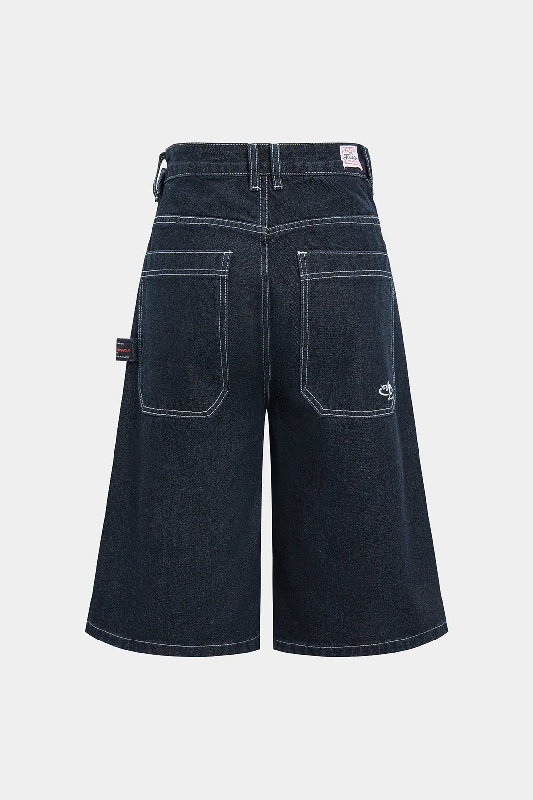 Denim Straight Leg Belted Shorts - Weenar