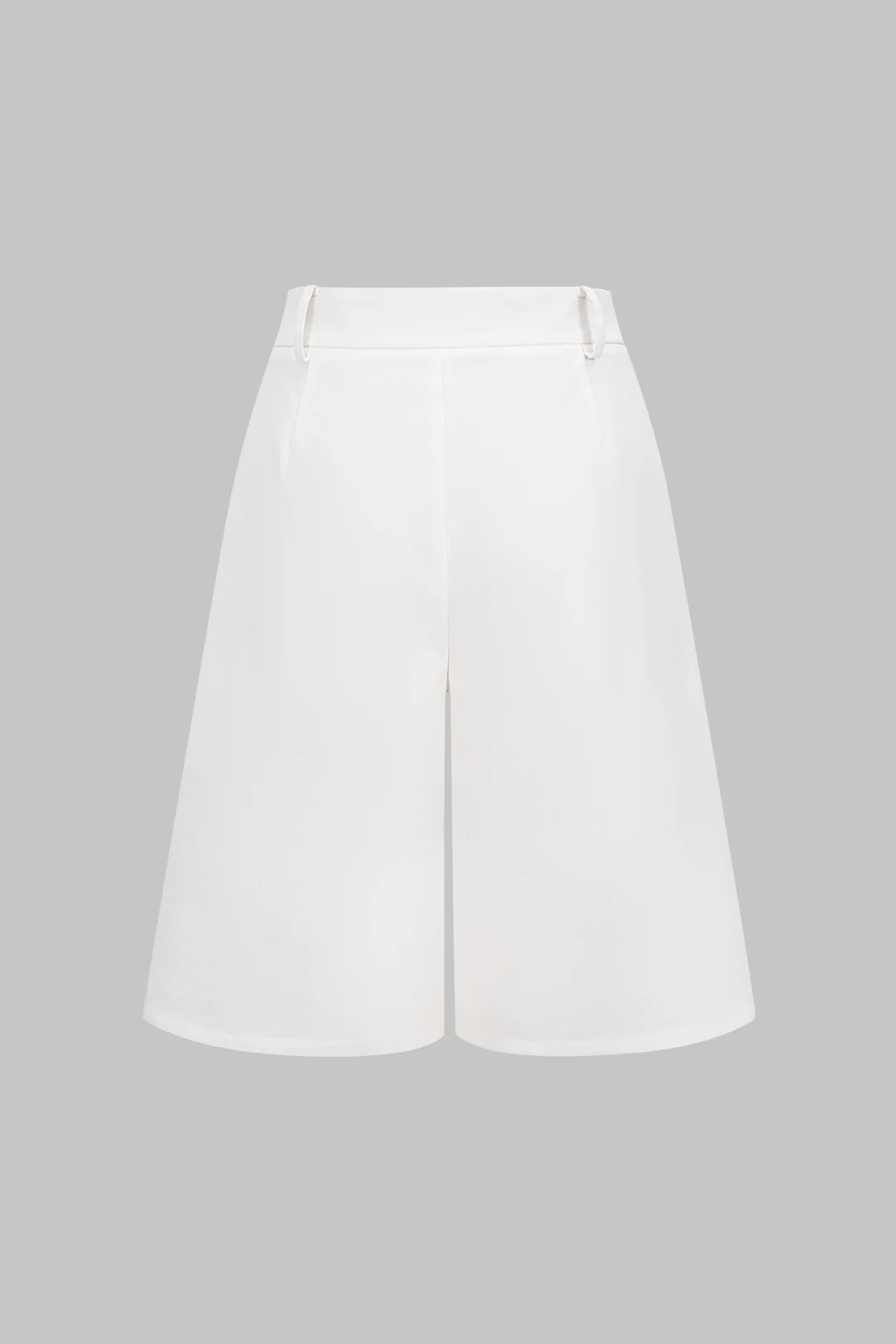Linen Metallic Chain Asymmetrical High Waist Shorts - Weenar