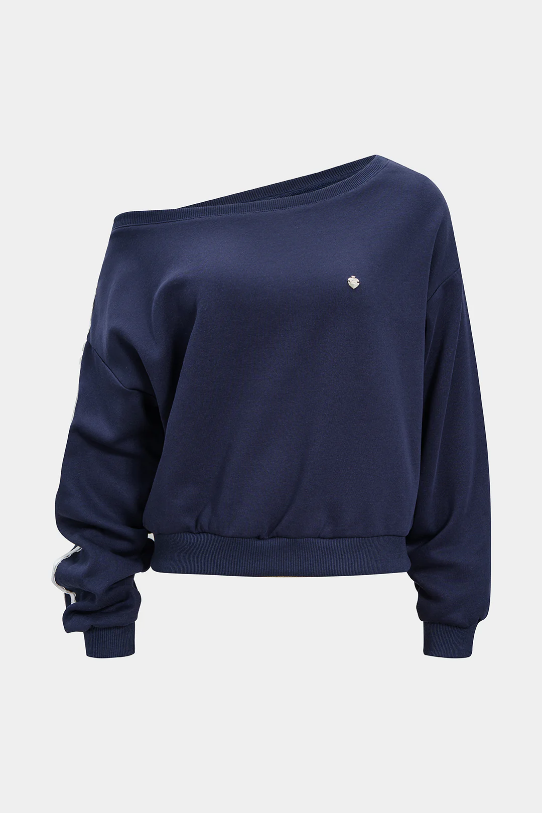Off-Shoulder Tie-Up Sweatshirt - Weenar