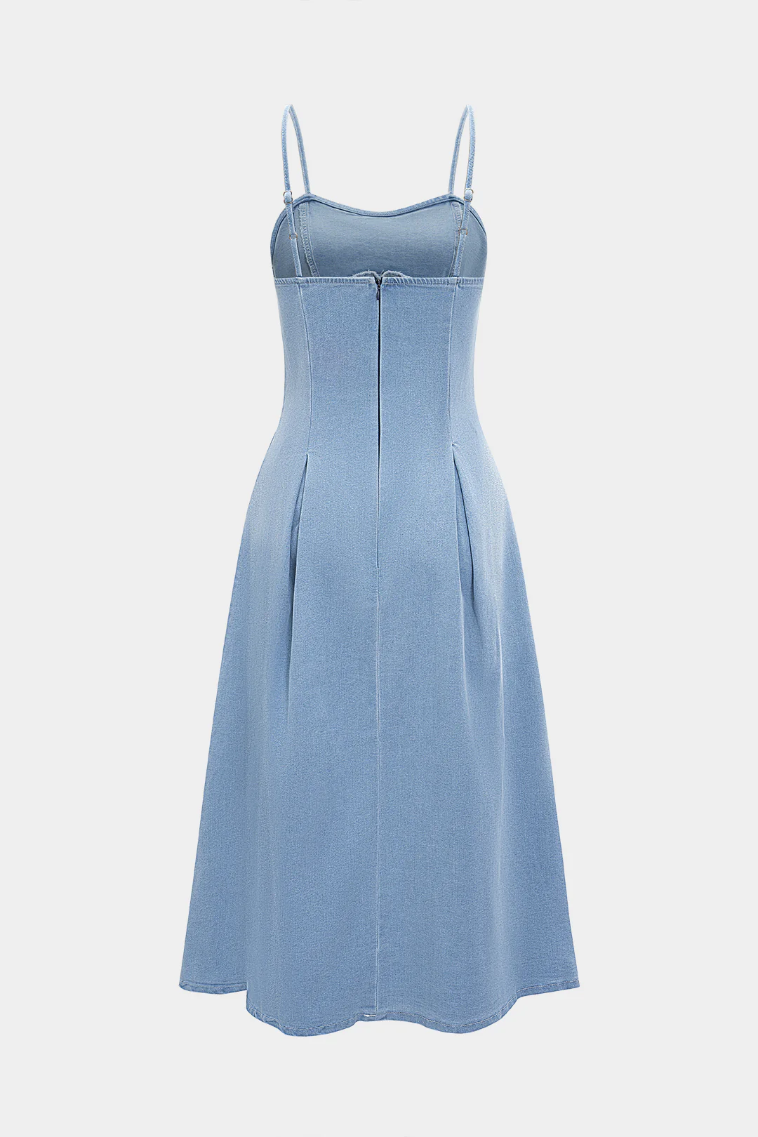 Denim Sleeveless Maxi Dress - Weenar