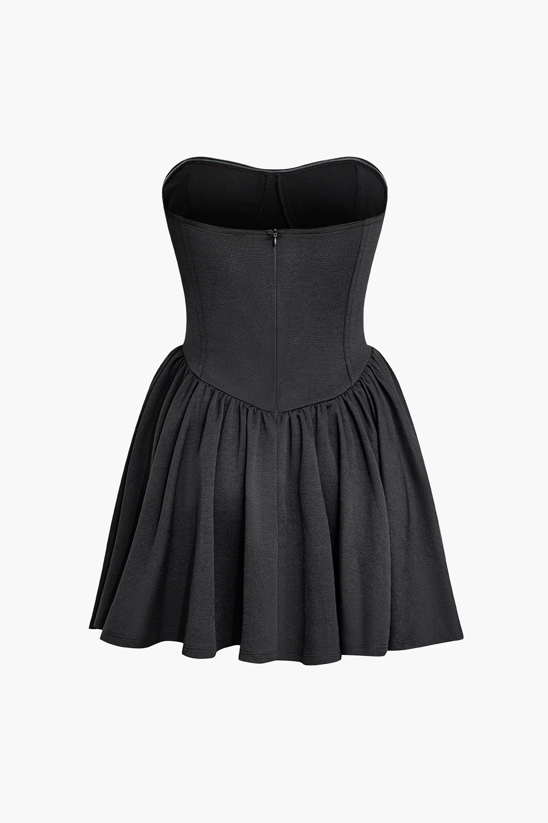 Solid Ruched Sleeveless Mini Dress - Weenar