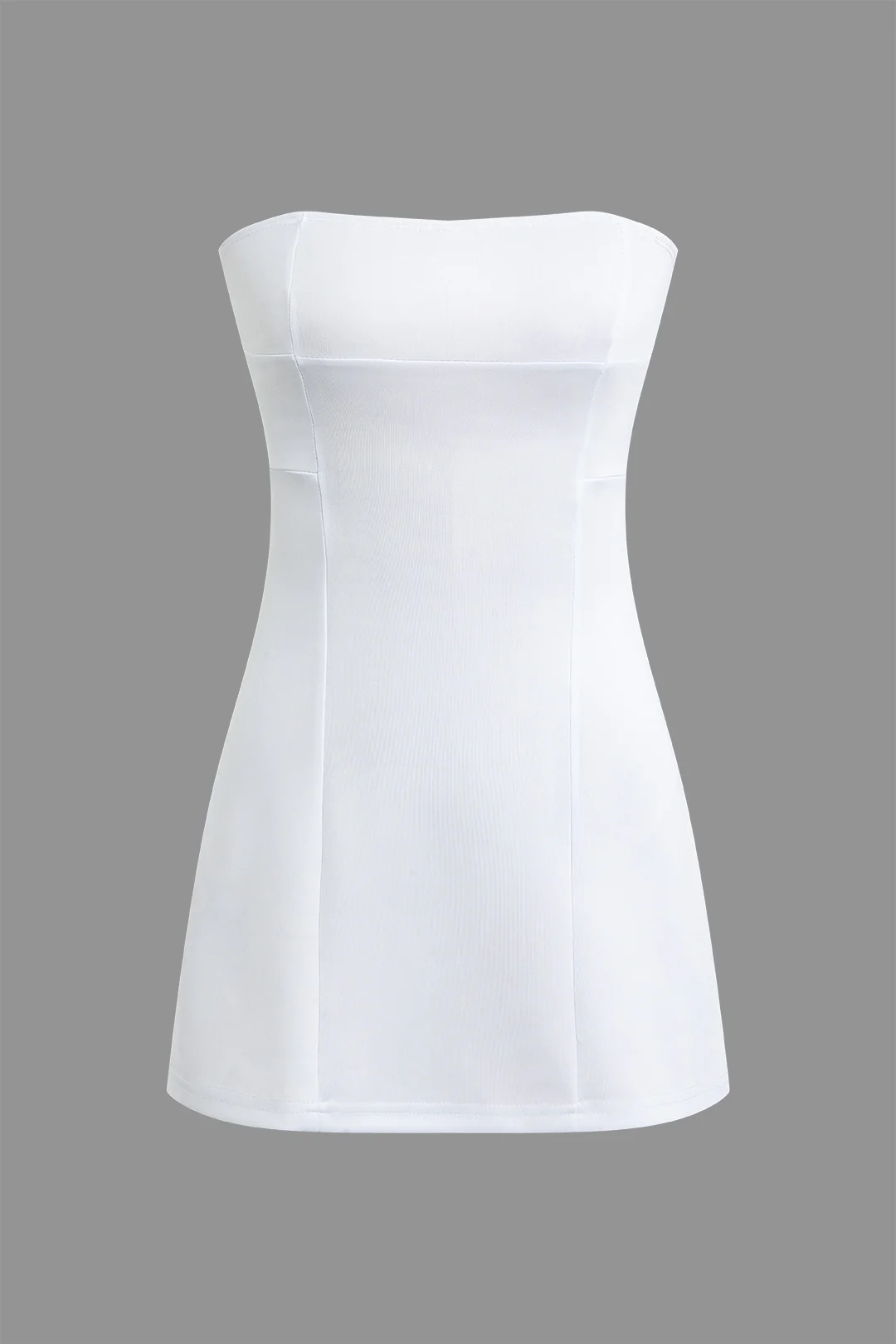 Solid Backless Sleeveless Mini Dress - Weenar
