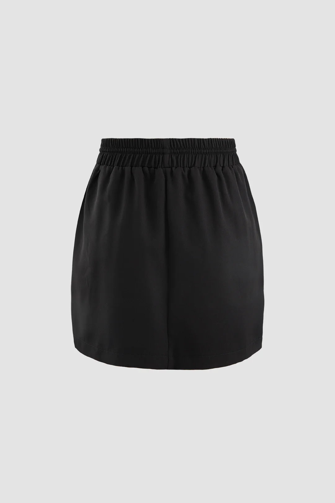 Solid Drawstring Pocket Skirt - Weenar