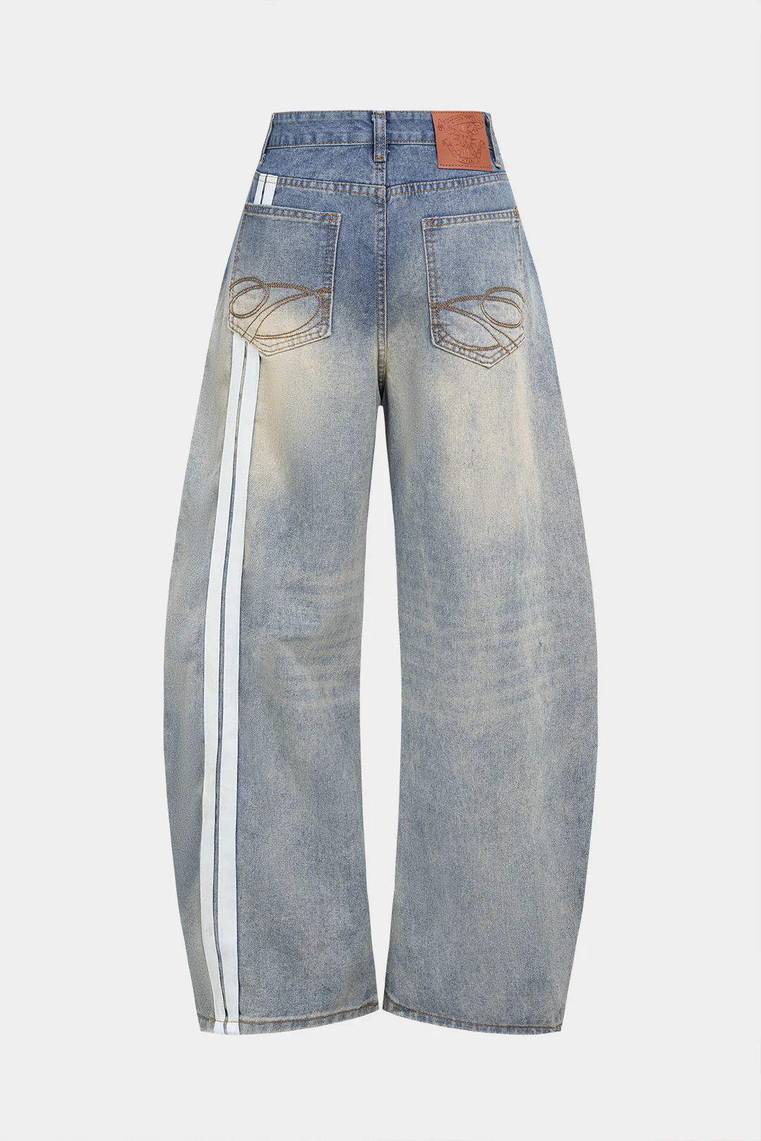 Denim Ombre Pocket High Waist Wide Leg Jeans - Weenar