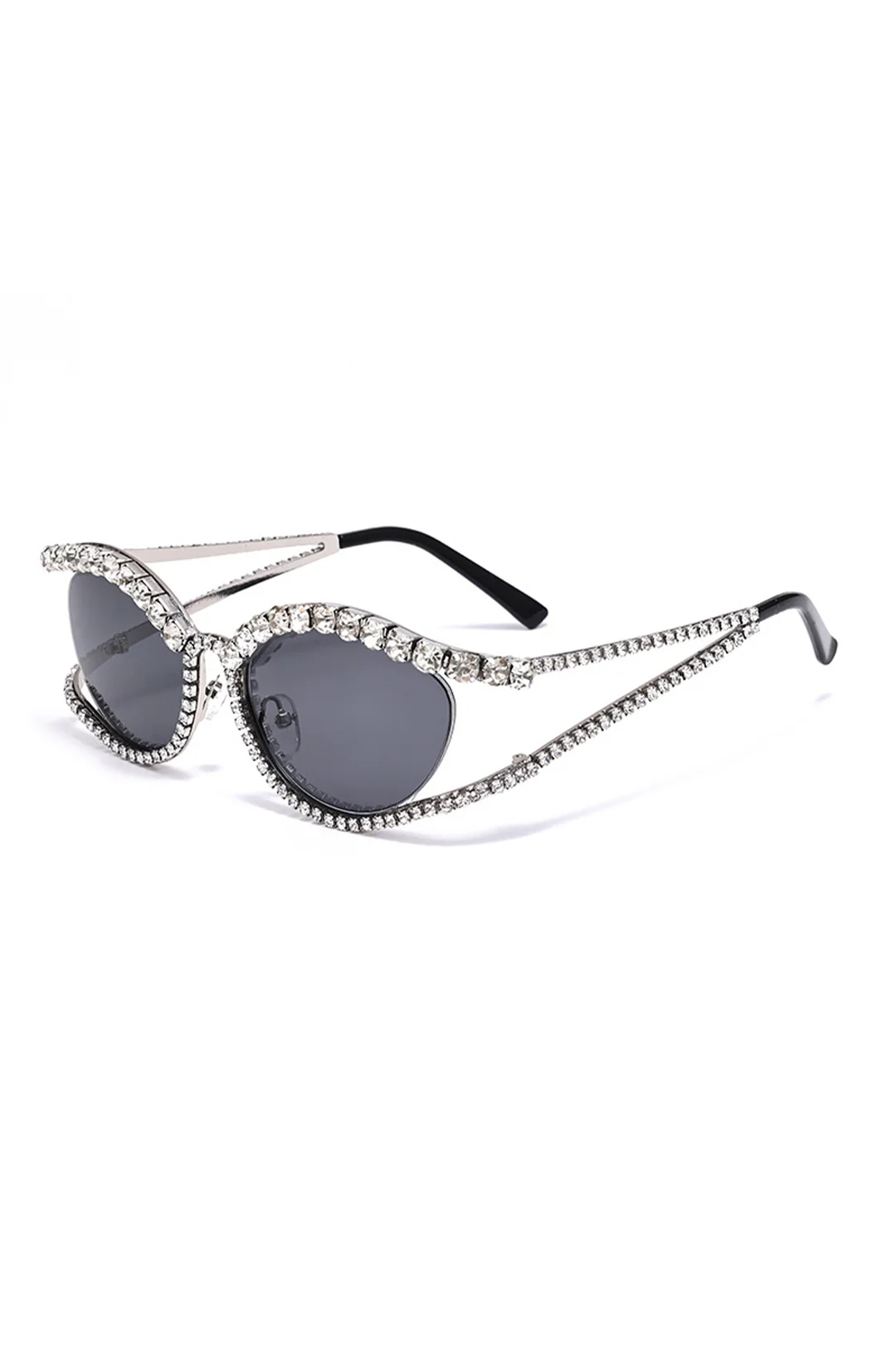 Cat-Eye Rhinestones Sunglasses - Weenar