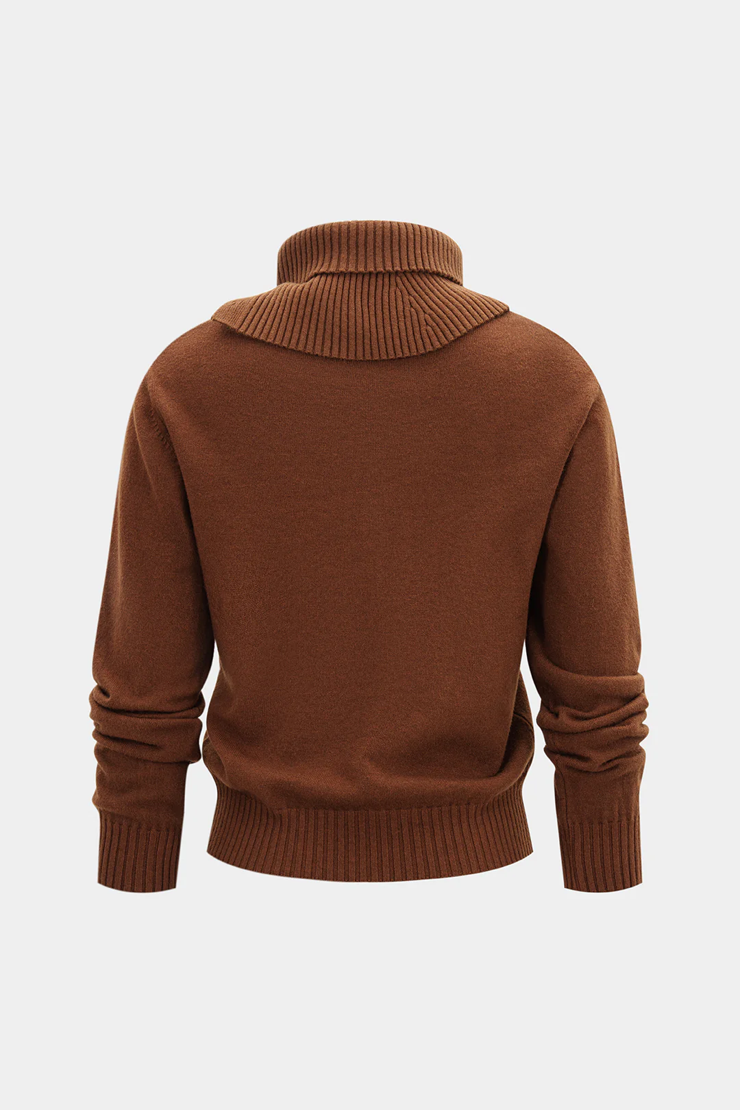 Knit Turtleneck Long-Sleeve Top - Weenar