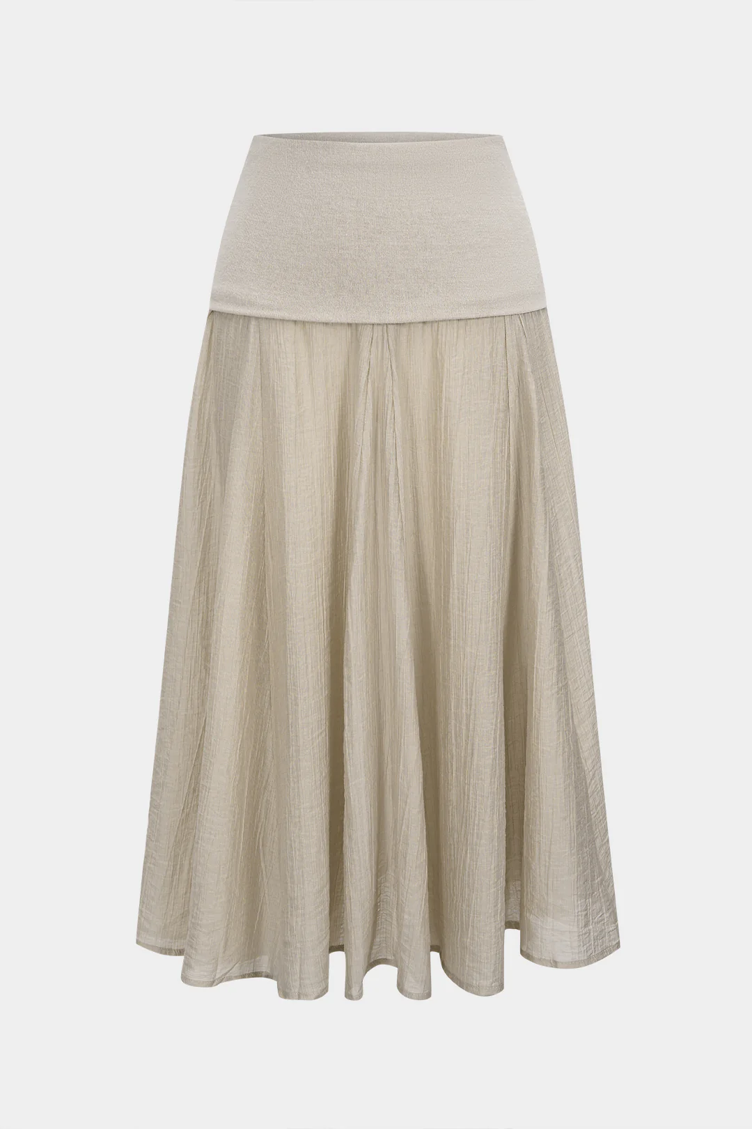 Knit Patchwork Ruched Skirt - Weenar