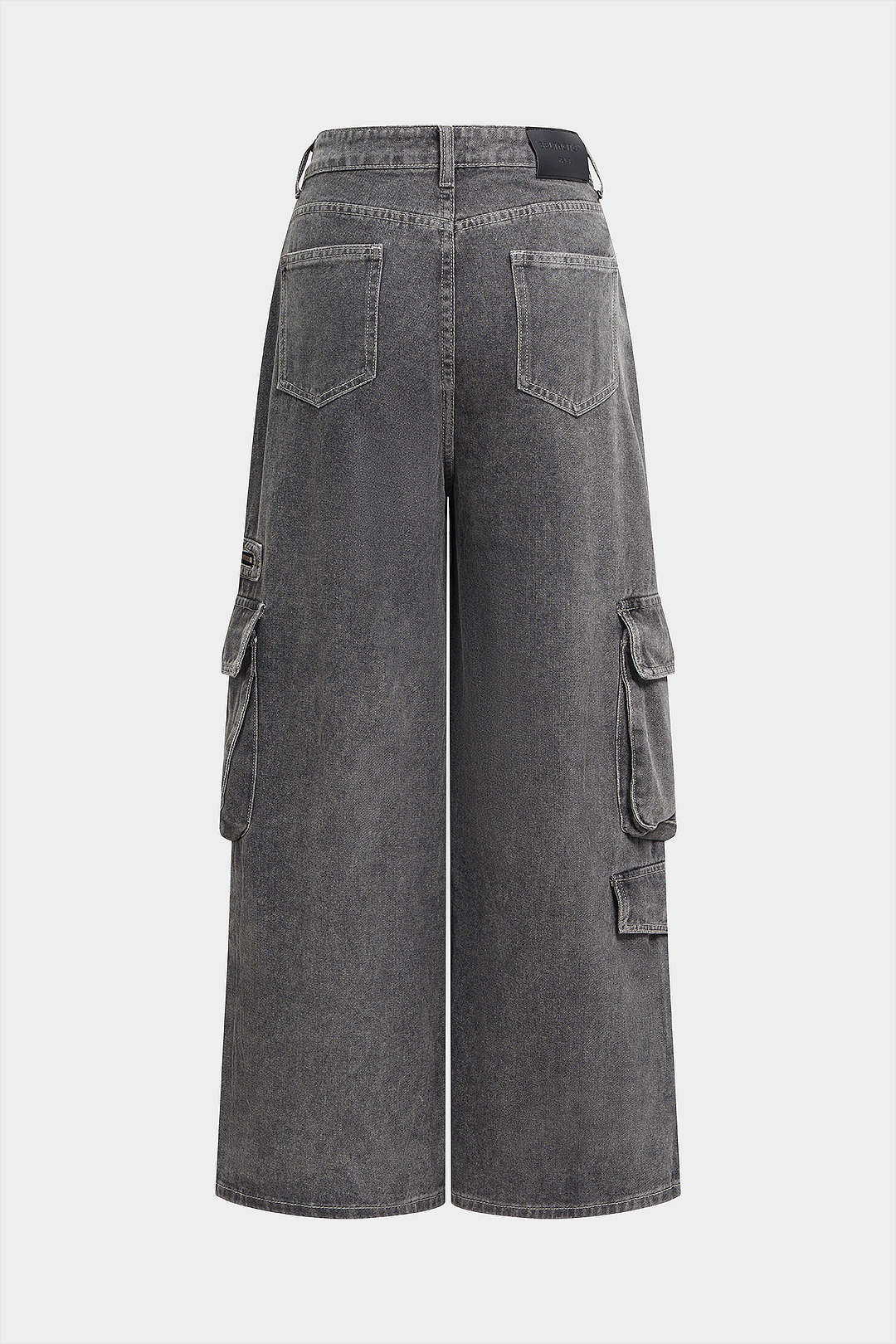 Denim Ripped Pocket Straight Leg Jeans - Weenar