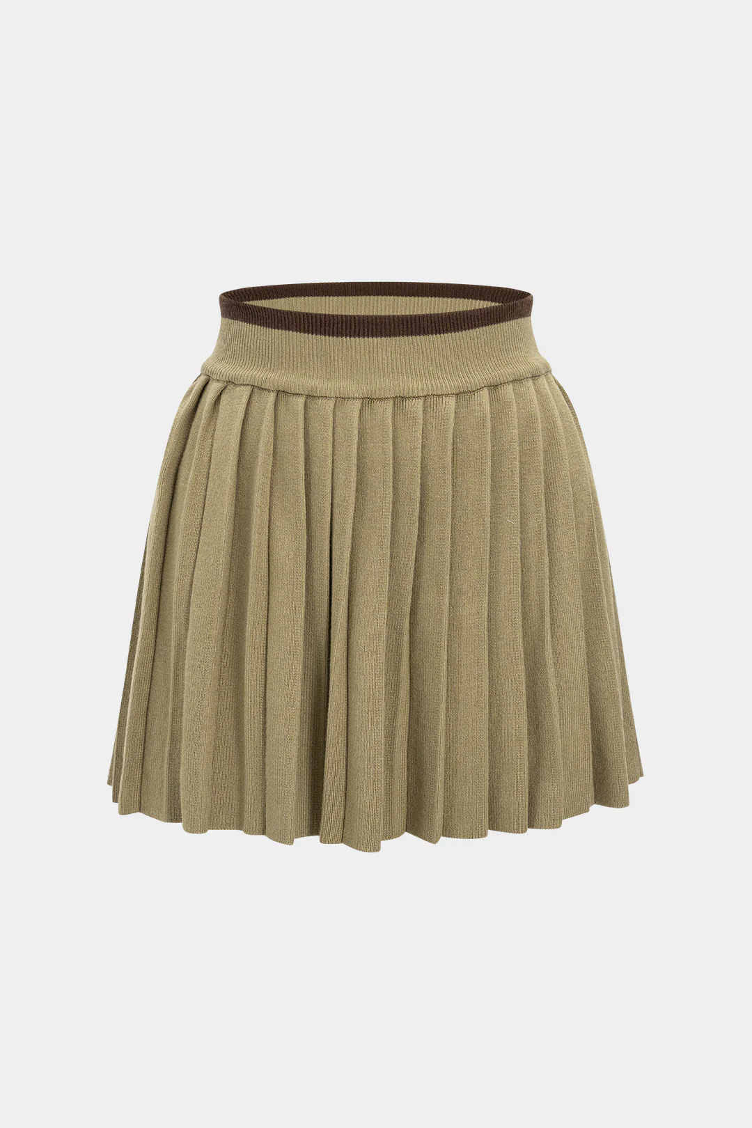 Knit Patchwork High Waist Skirt - Weenar