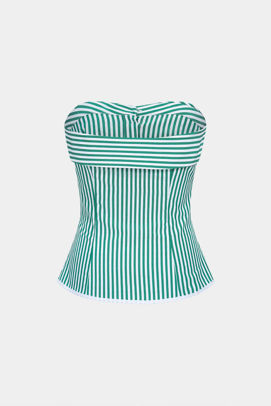 Stripes Print Knotted Button Tube Top - Weenar
