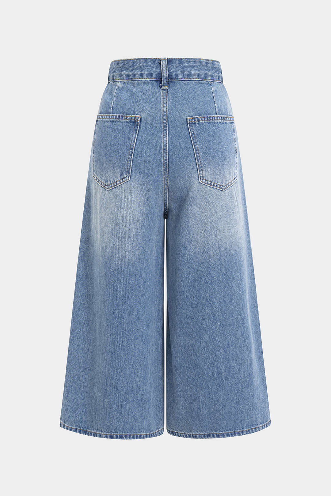 Denim Patchwork Asymmetrical Jorts - Weenar