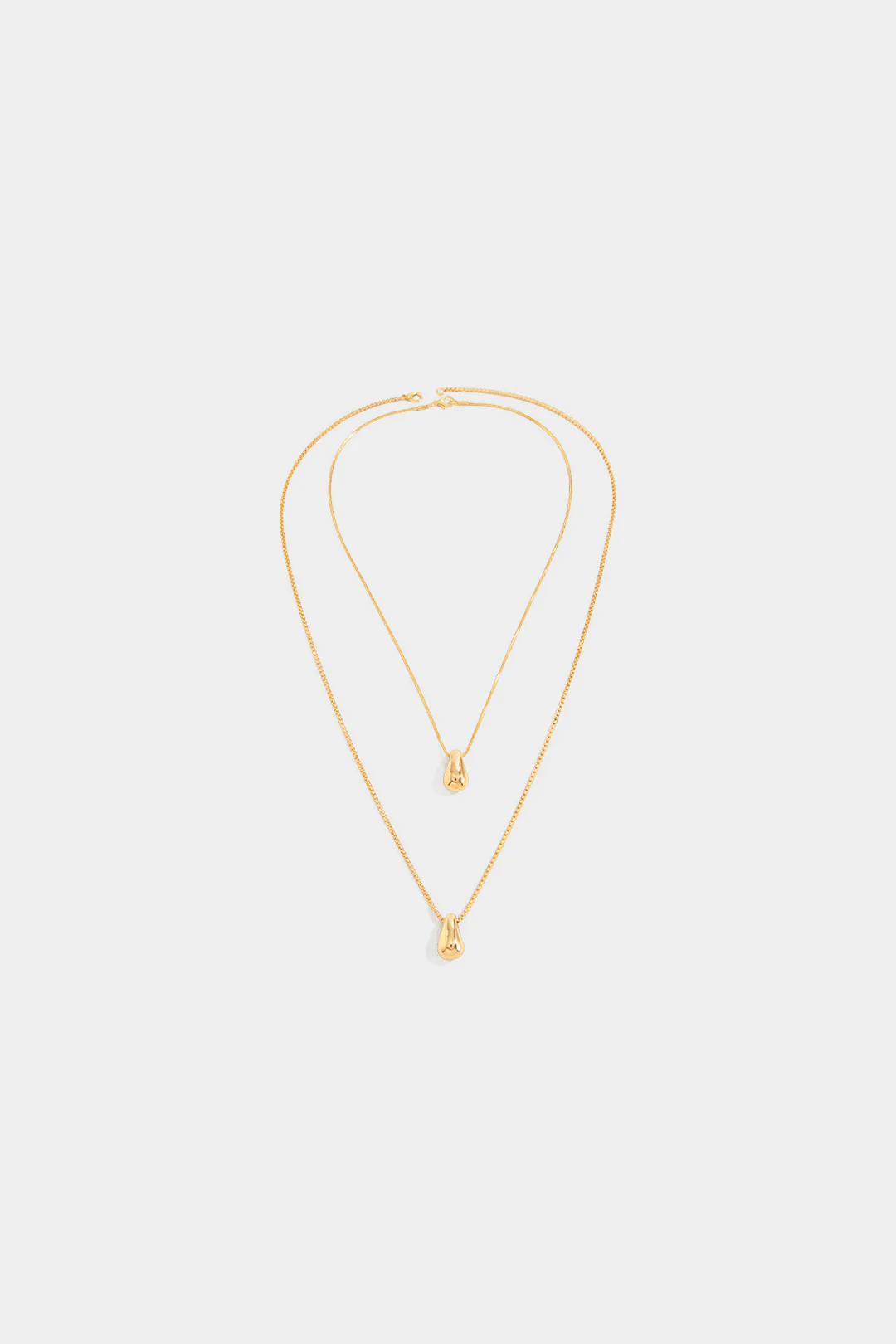 Water Droplet Double Layer Necklace - Weenar