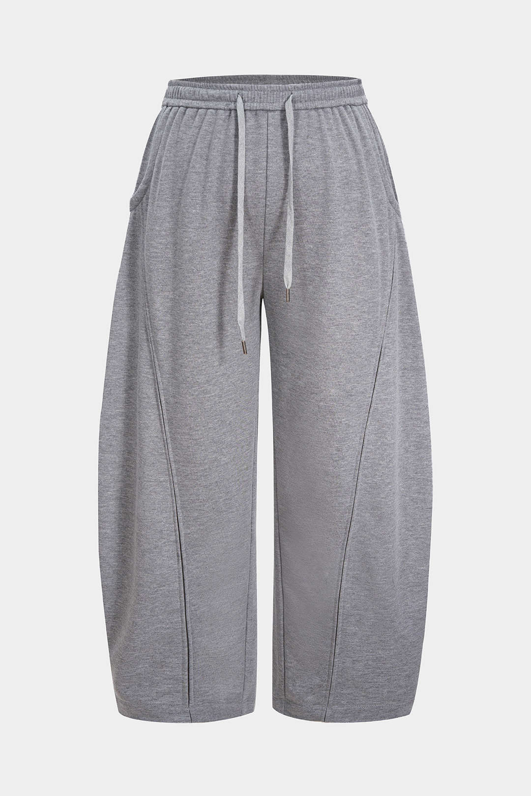 Plus Size Tie-Up Barrel Trousers - Weenar