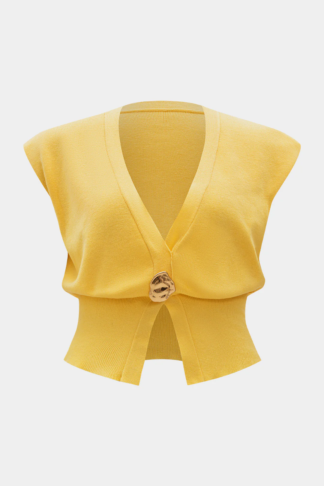 Plus Size Knit Button Tank Top - Weenar