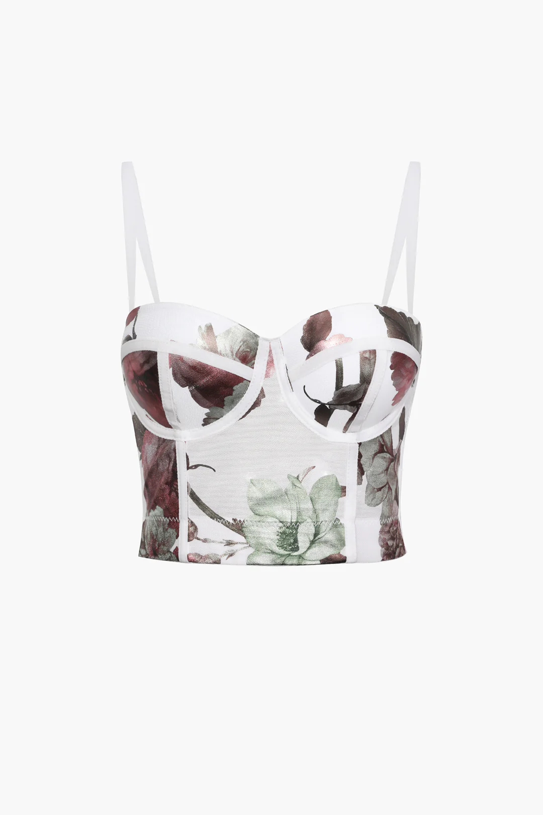 Floral Print Bustier Top - Weenar