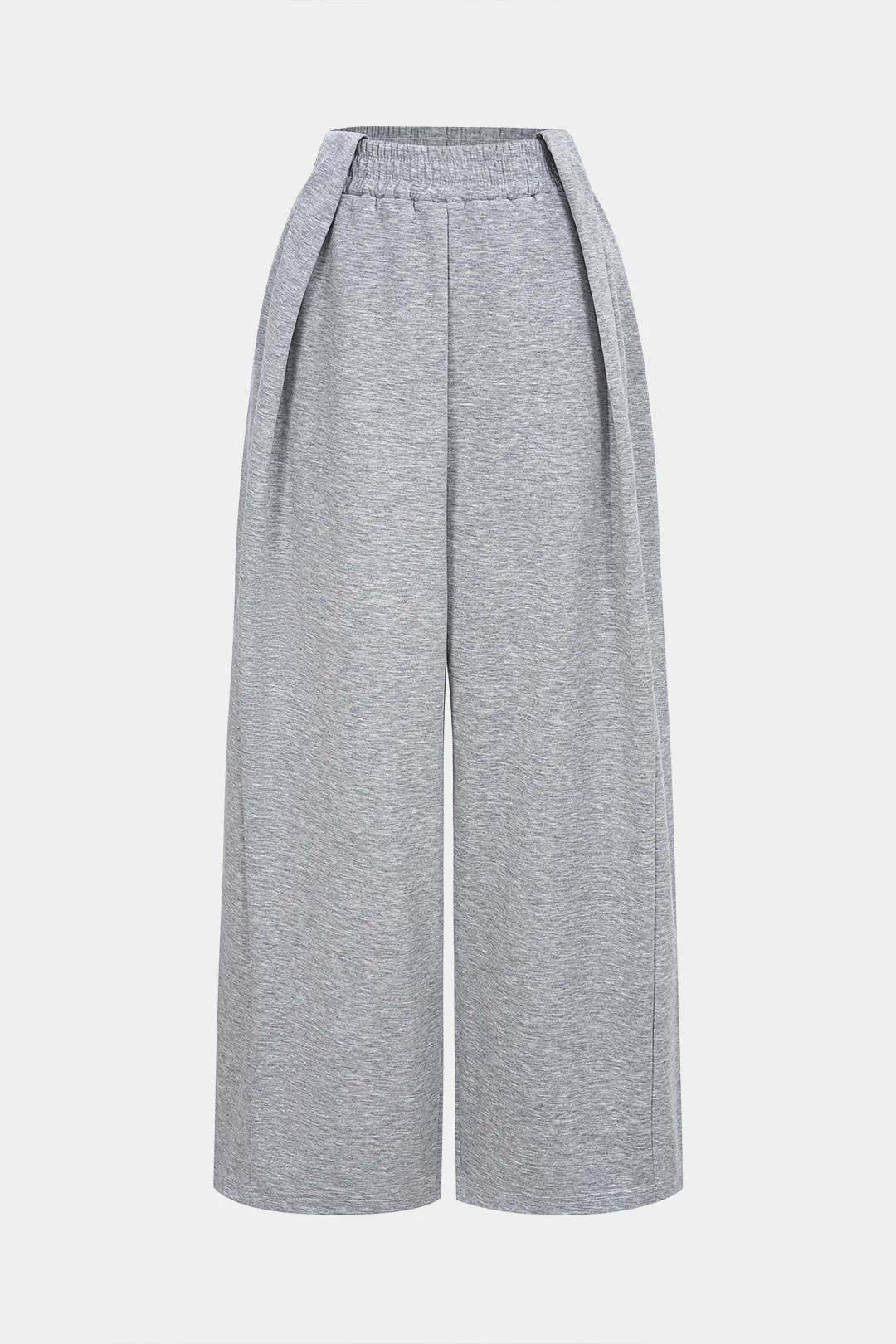 Shirred Waistband Pocket Drawstring Wide Leg Pants - Weenar
