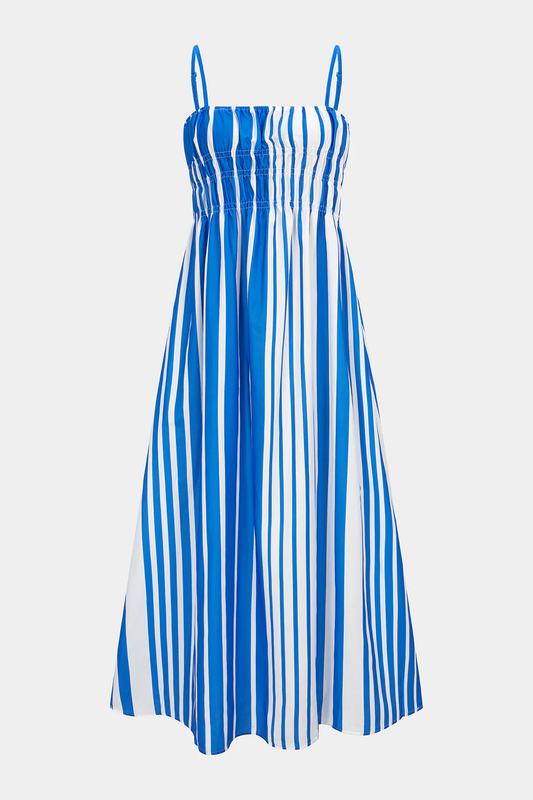Contrast Stripes Print Sleeveless Maxi Dress - Weenar