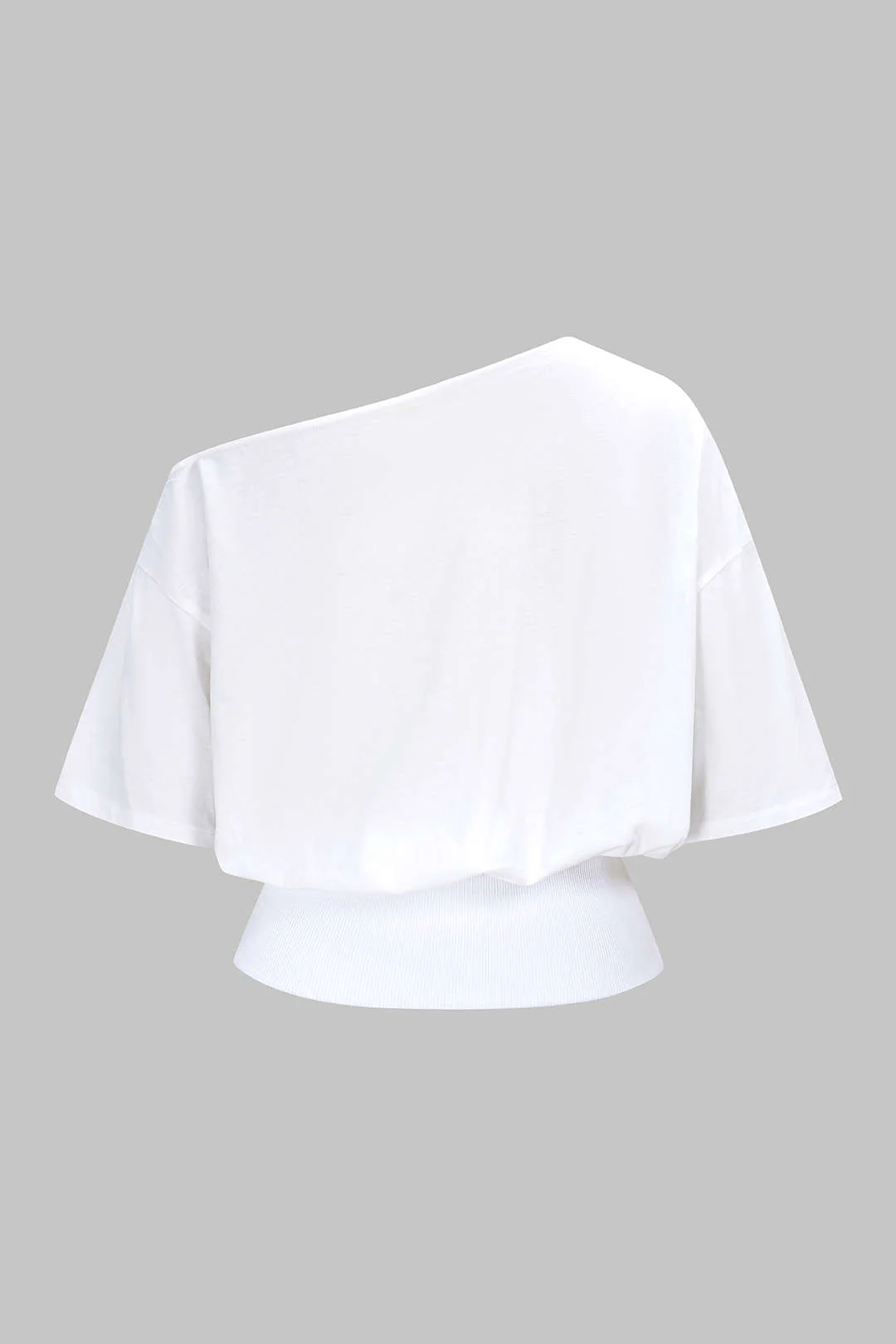 Asymmetrical Patchwork Short Sleeve T-Shirt - Weenar